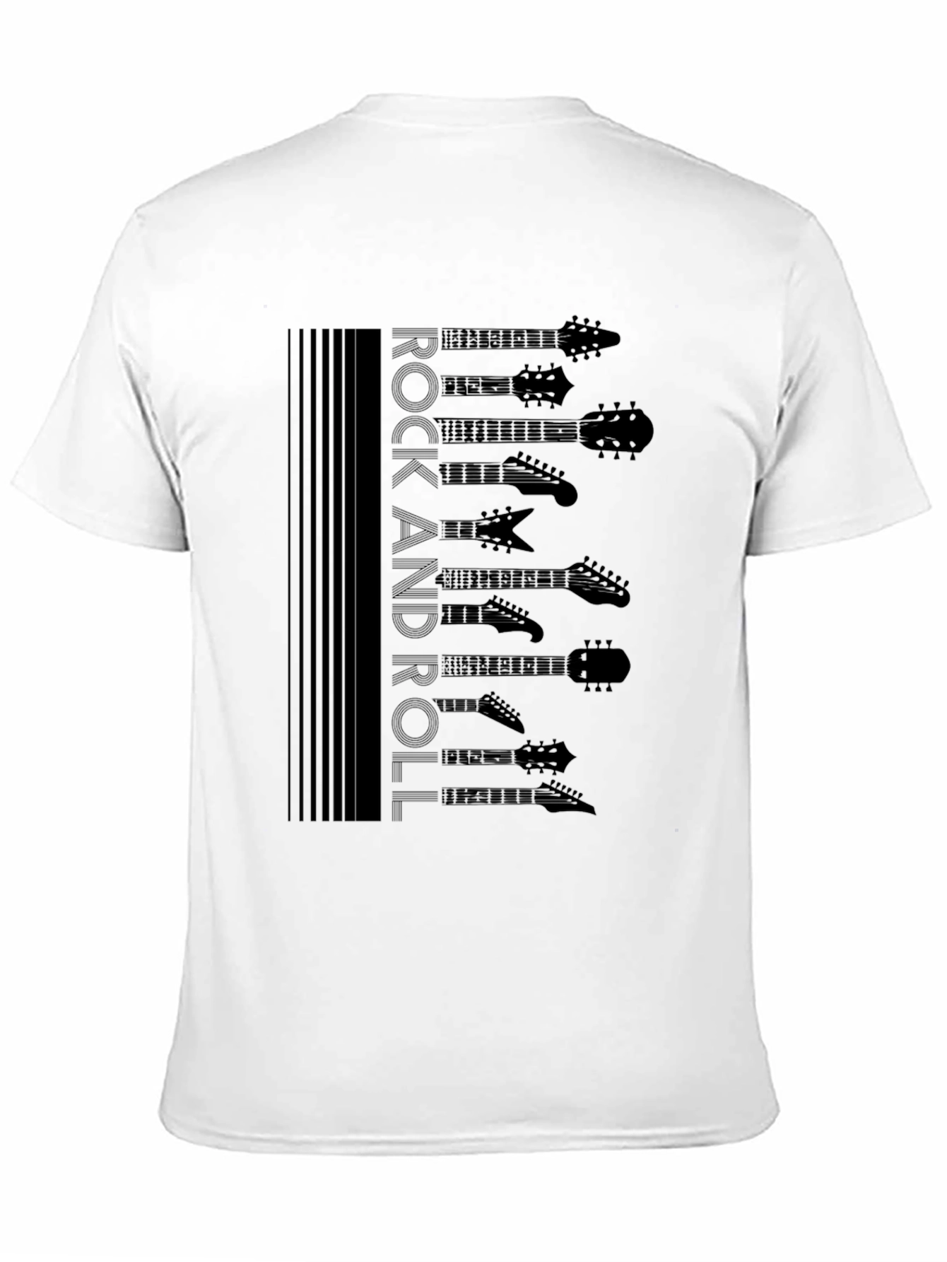 Rock and Roll Guitar Head T-Shirt - Black - 11