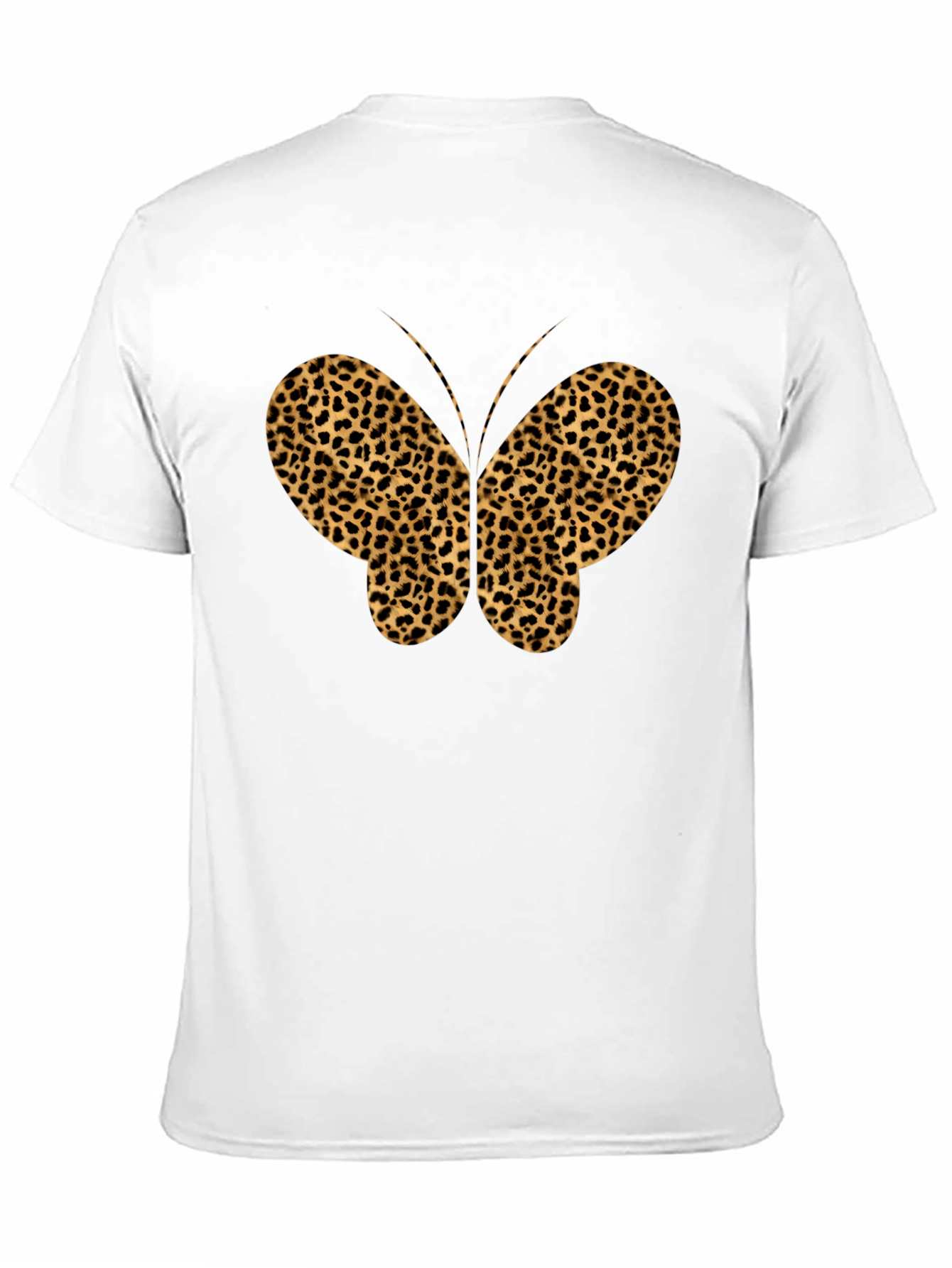 Black Leopard Print Butterfly Graphic Tee - Black view 11