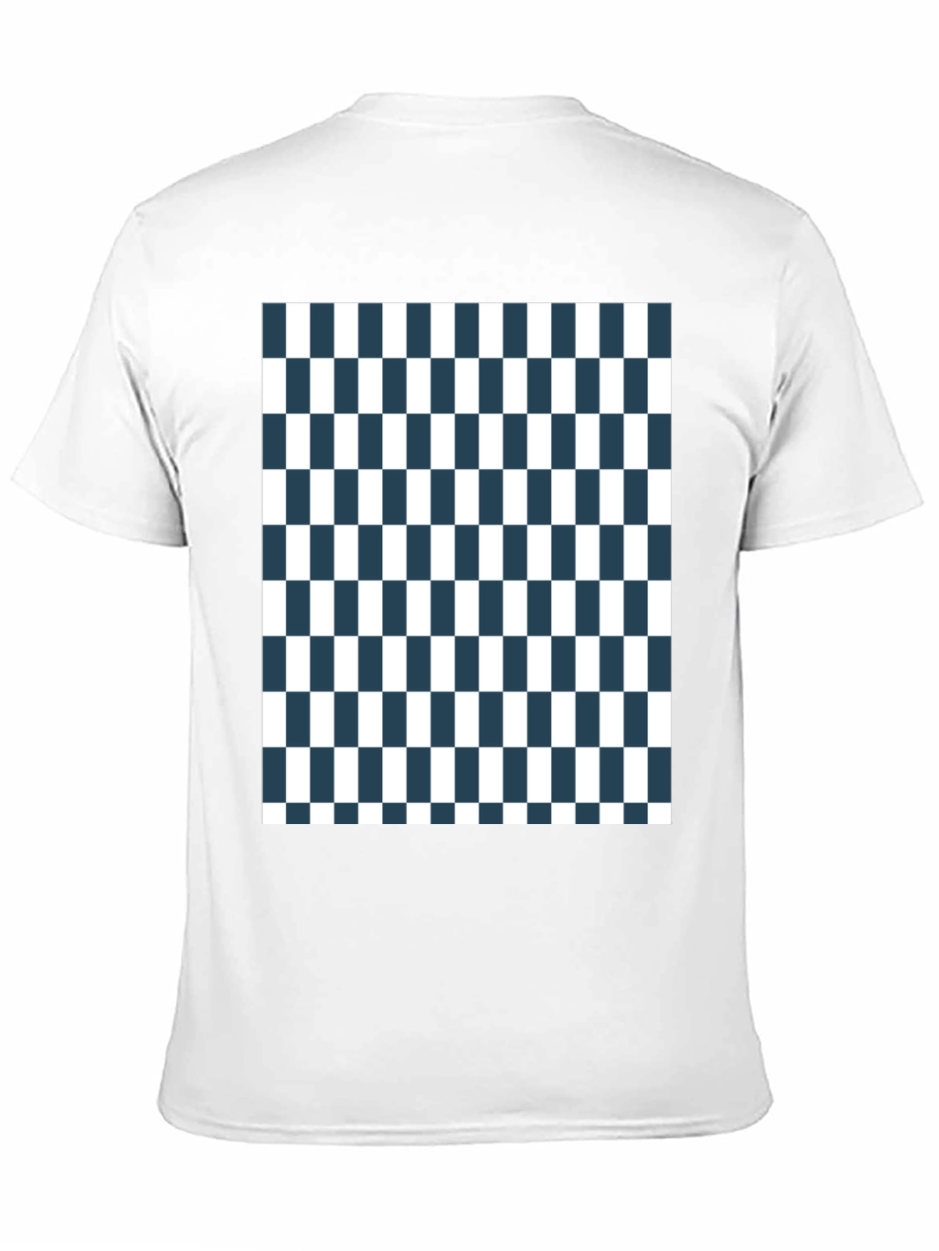 Black Checkered Pattern Tee - Classic Style view 11