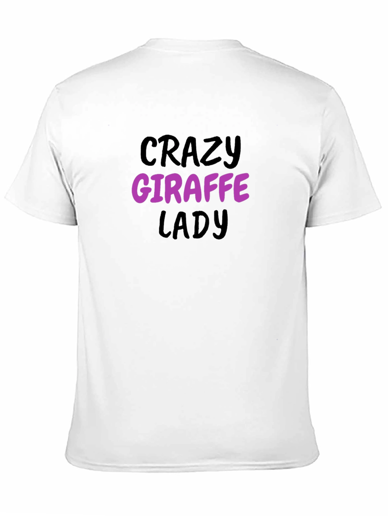 Black Crazy Giraffe Lady Black T-Shirt view 11