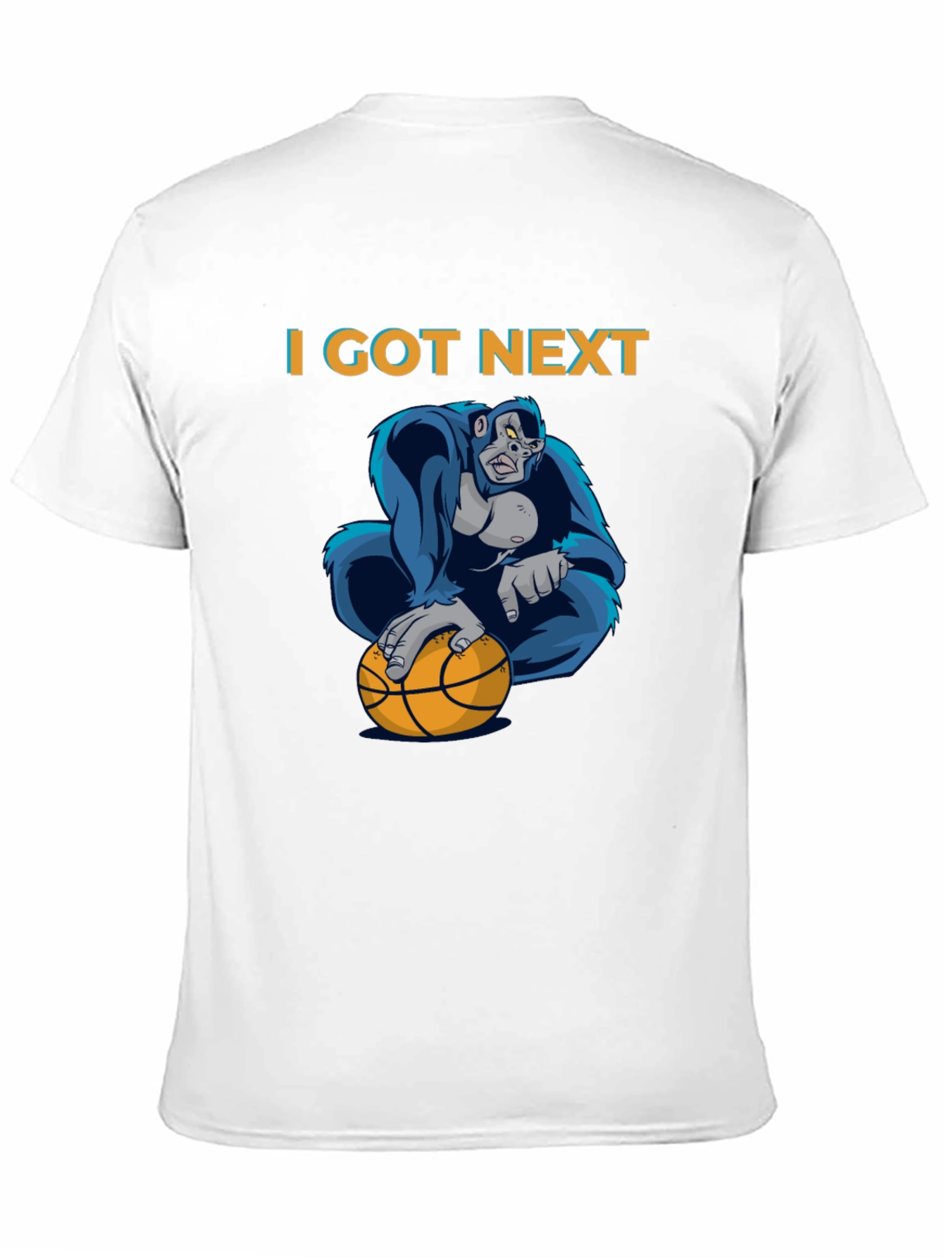 Black I Got Next Gorilla Basketball Graphic T-Shirt view 11