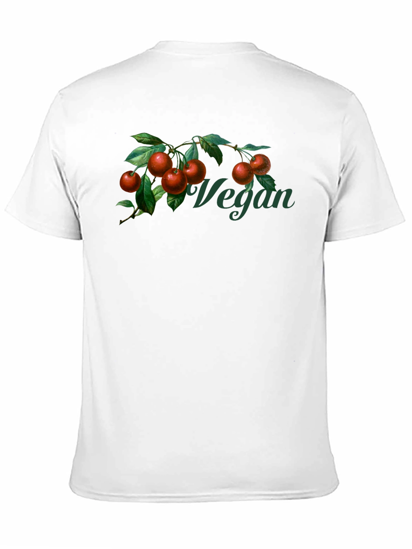 Black Vegan Cherry Branch Graphic T-Shirt - Unisex view 11