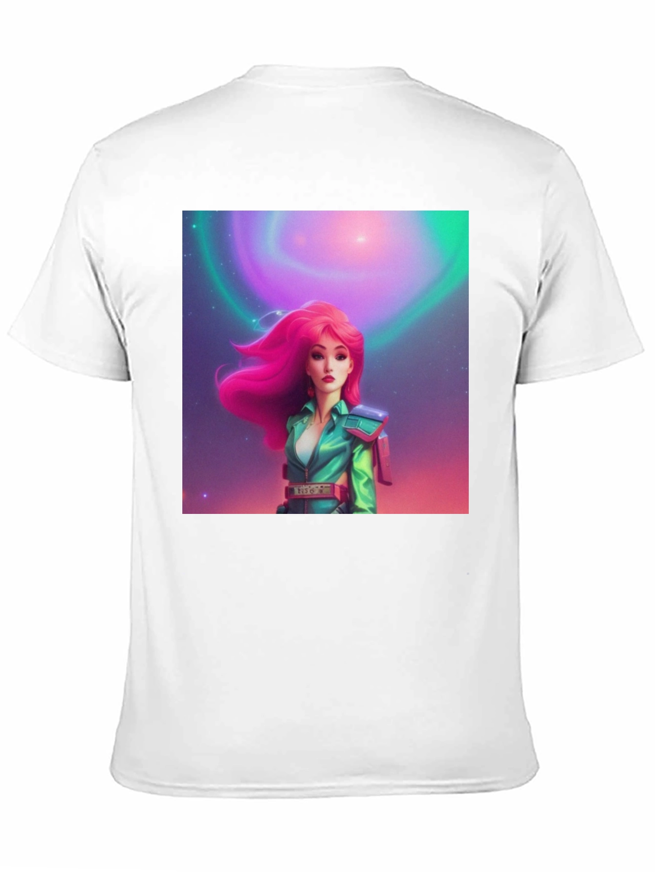 Black Retro Sci-Fi Girl Graphic Tee view 11