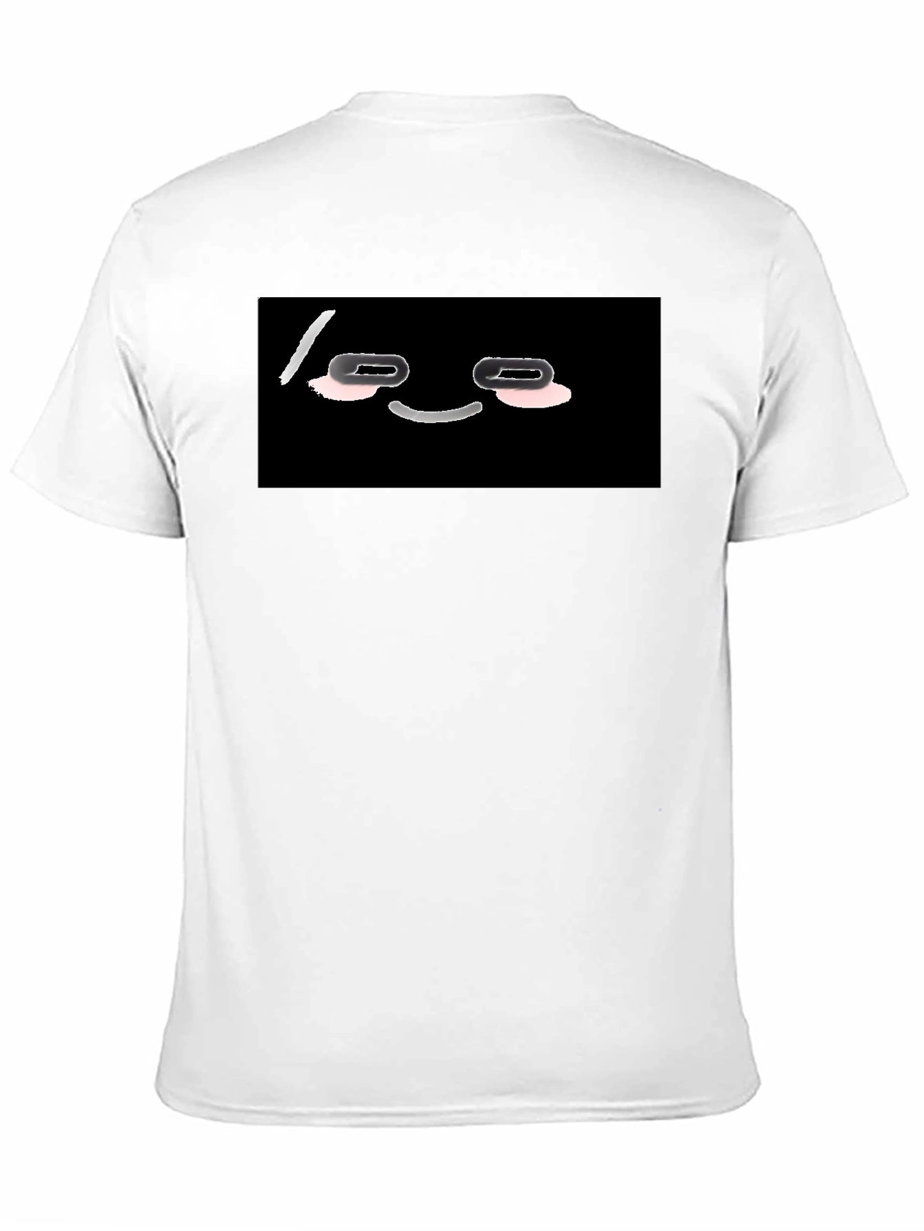 Black Funny Black T-Shirt with Cartoon Face view 11
