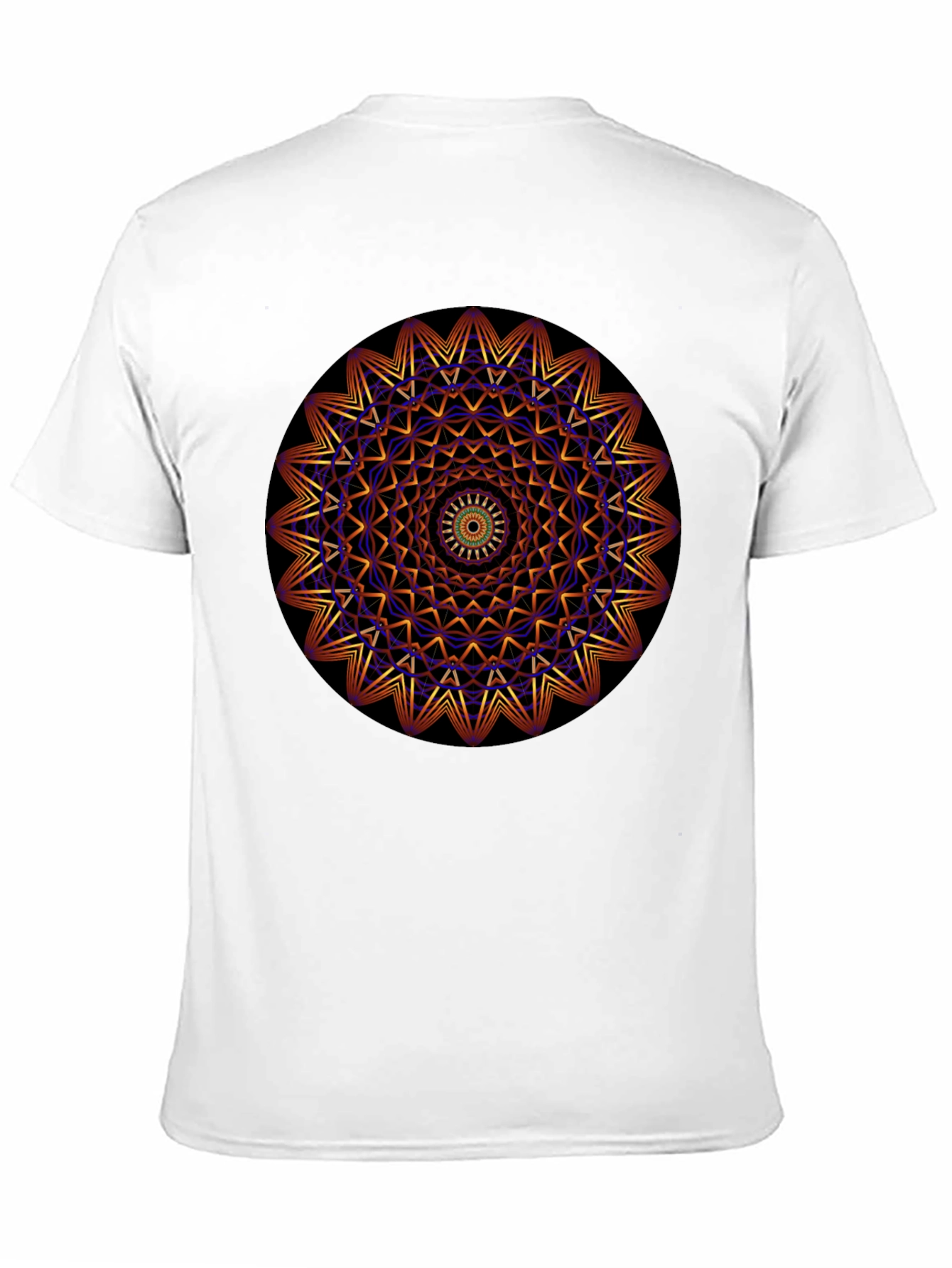 Black Geometric Mandala Graphic Print T-Shirt view 11