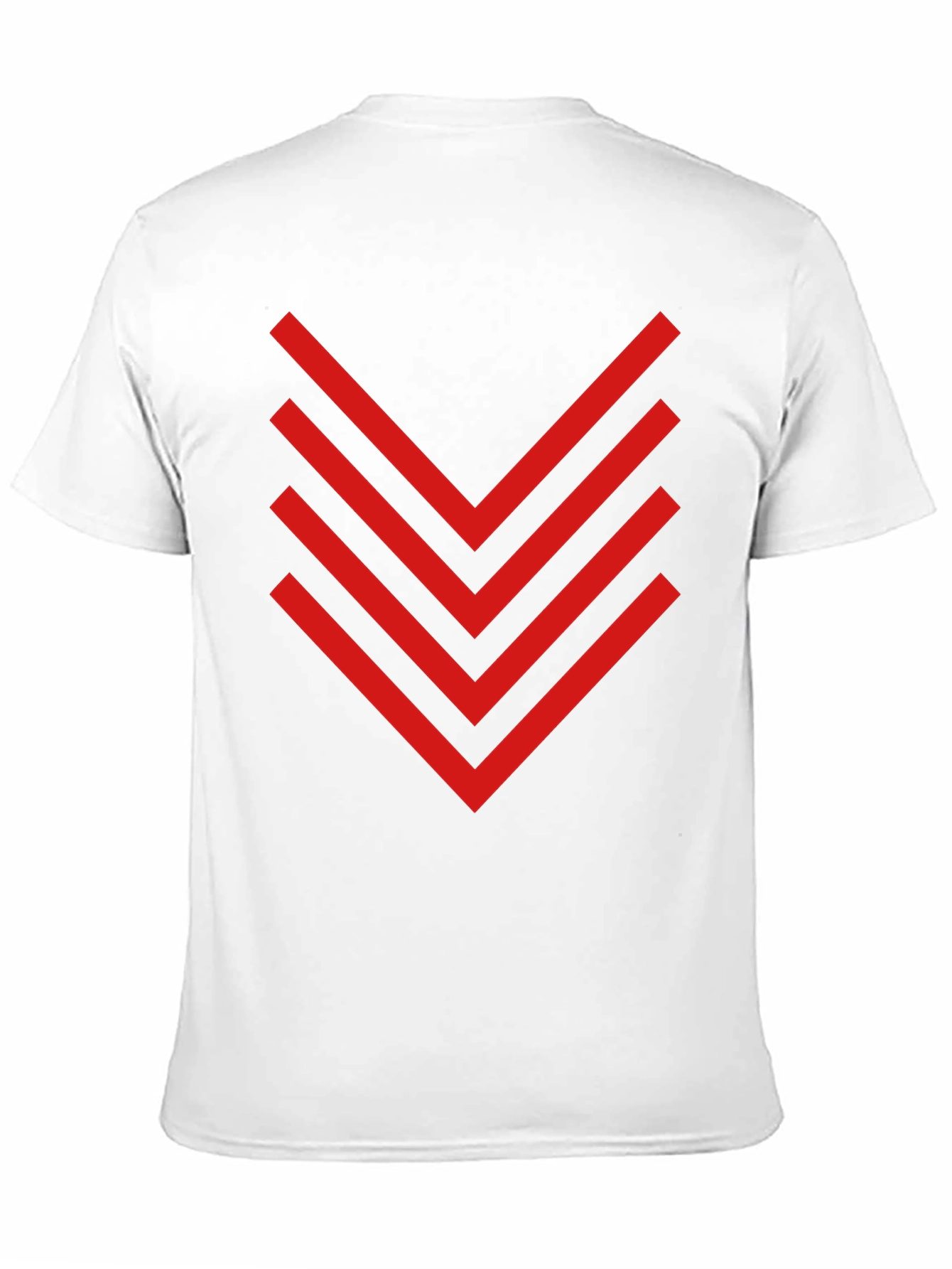 Black Red Chevron Graphic Tee - Black Casual Shirt view 11