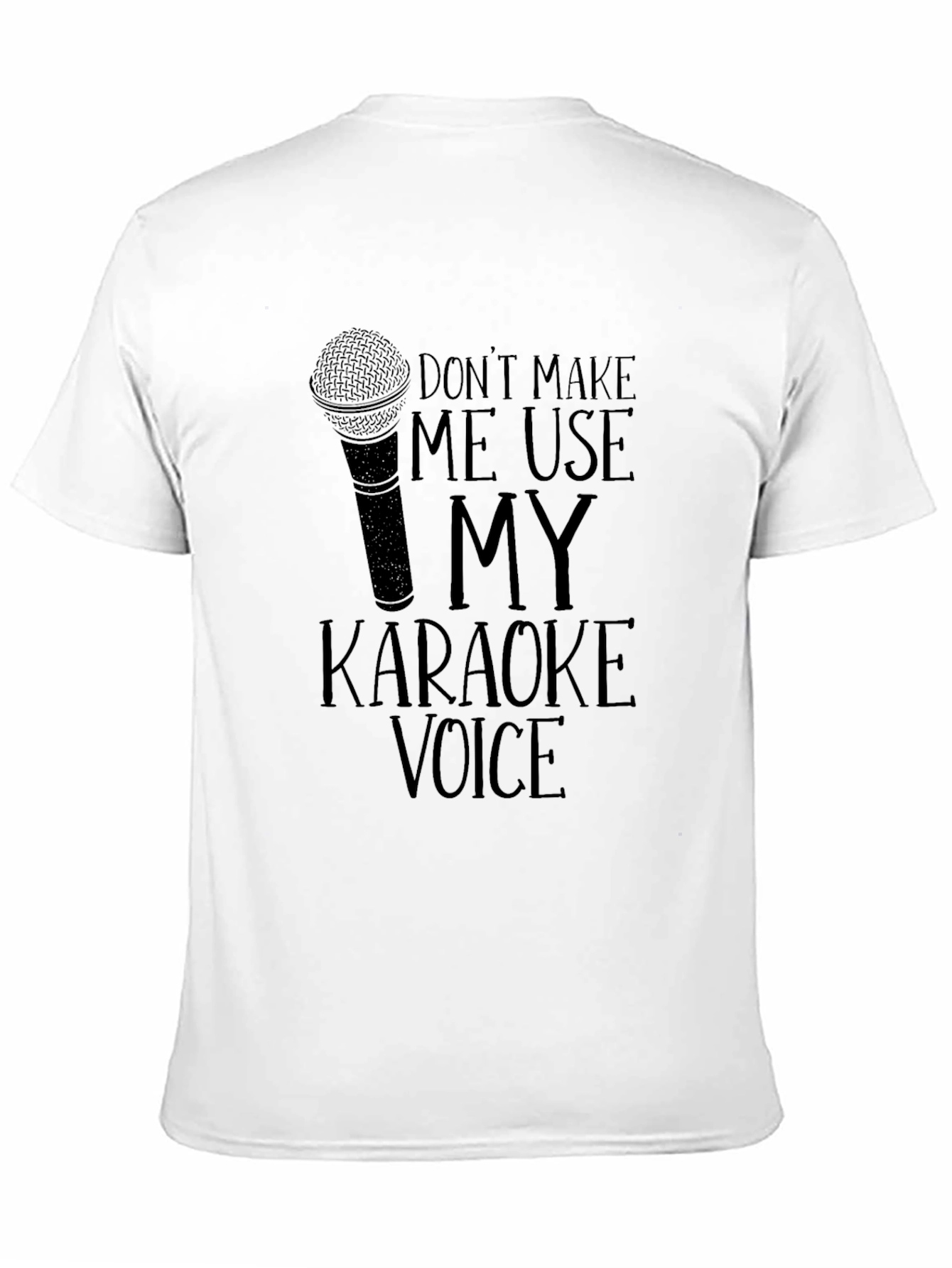Black Karaoke Voice Graphic Tee - Black Cotton T-Shirt view 11