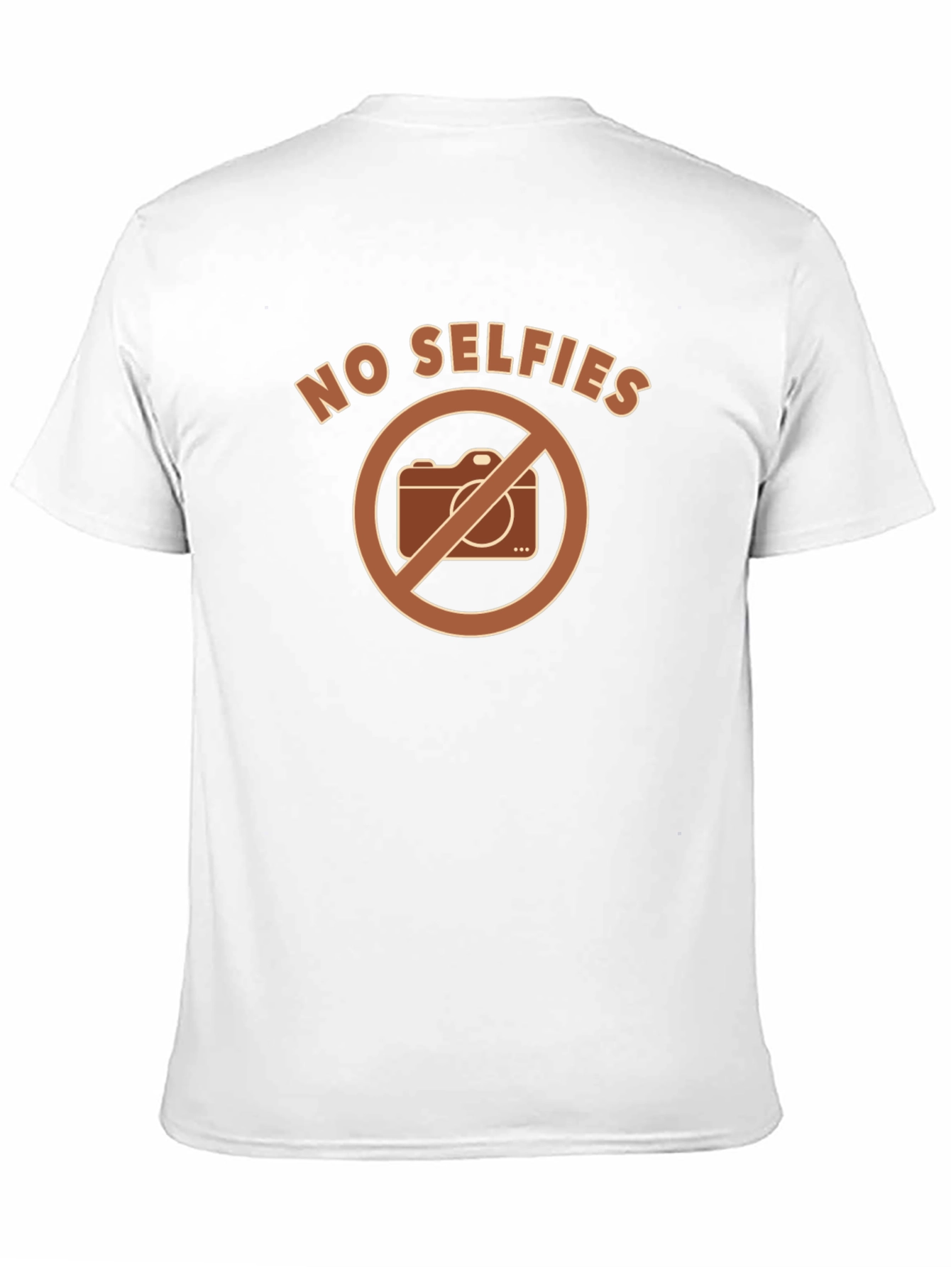 Black No Selfies Graphic T-Shirt - Funny Novelty Tee view 11