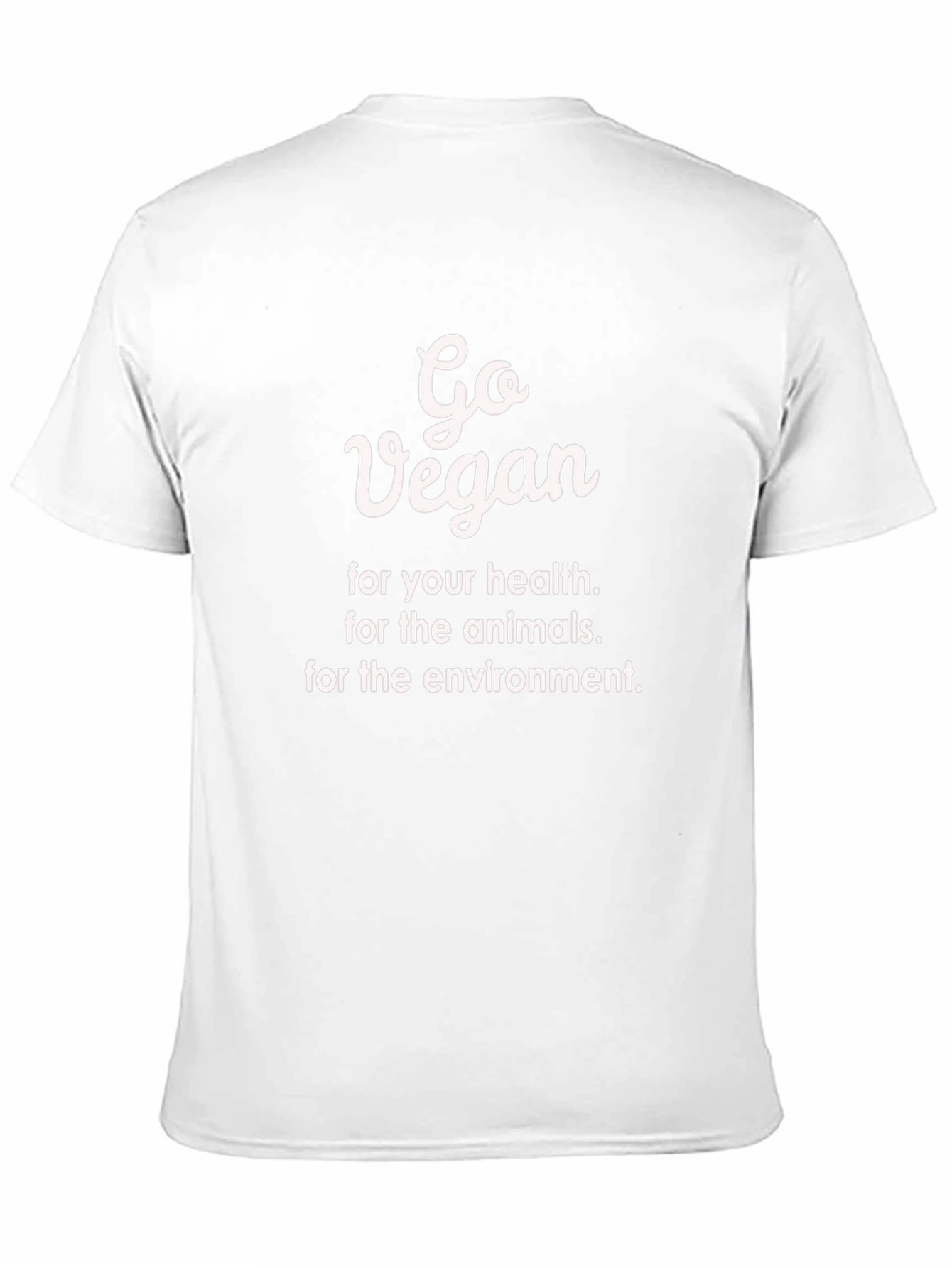 Black Go Vegan T-Shirt - Health, Animals, Environment! view 11