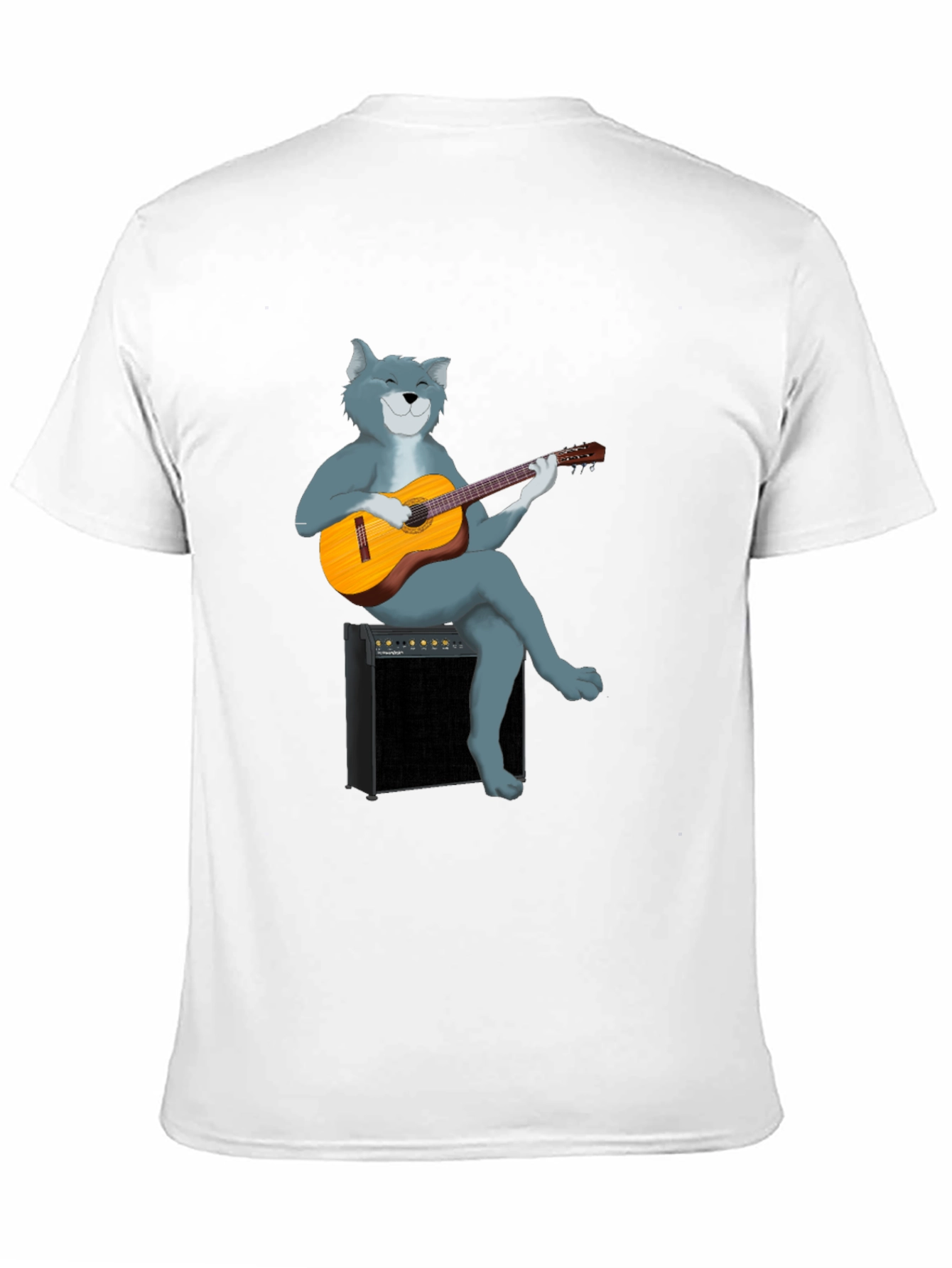 Black Cat Guitarist T-Shirt - Cool Graphic Tee view 11