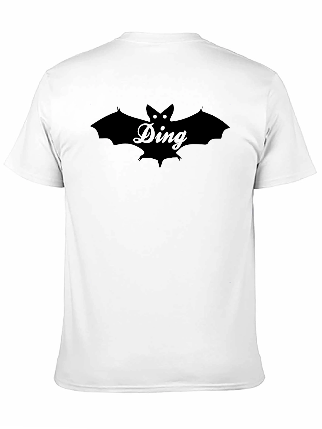 Black Ding Bat Black Graphic Tee - Halloween Style view 11