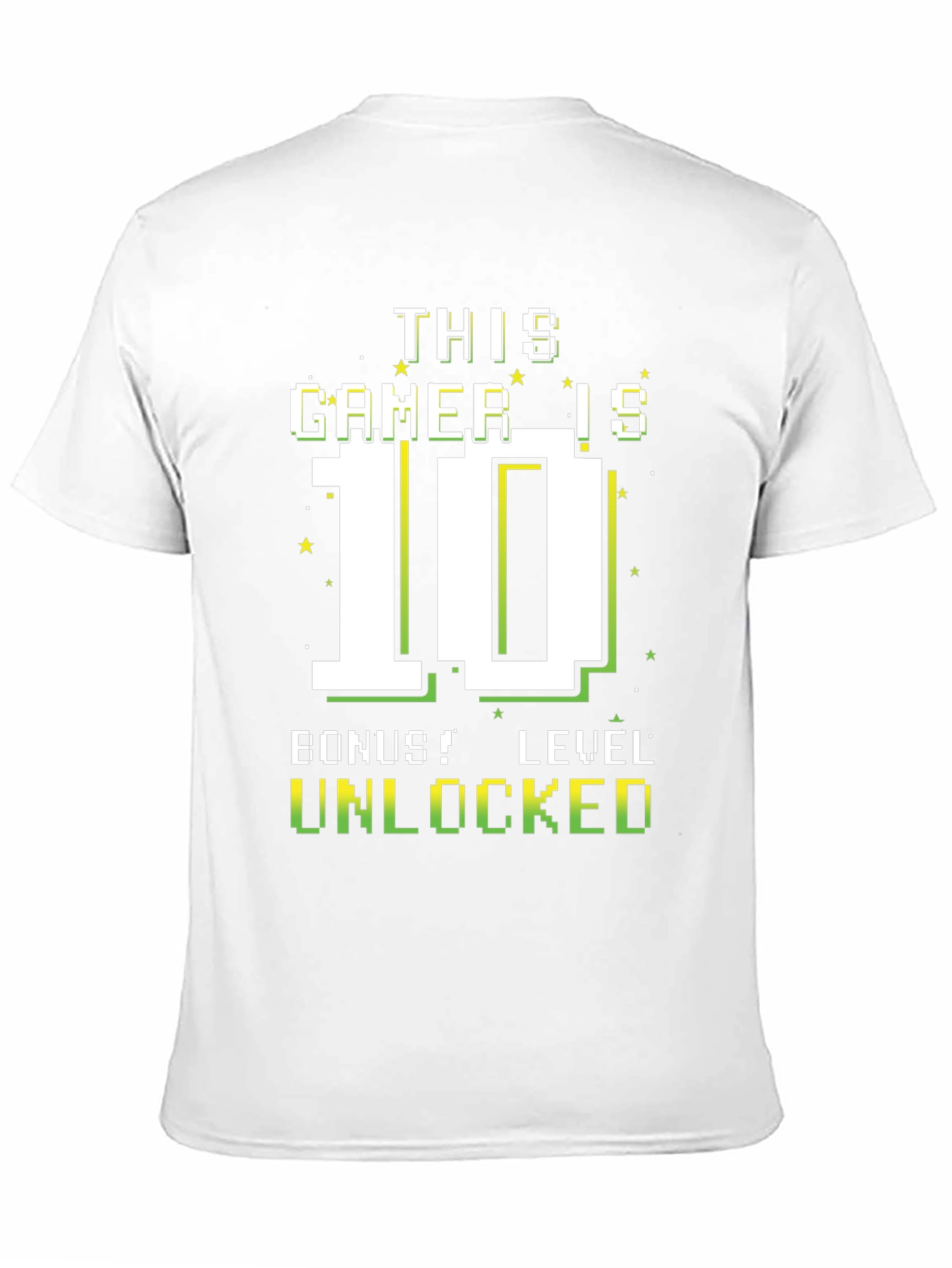 Black Gamer Level 10 Unlocked T-Shirt - Birthday Gift view 11