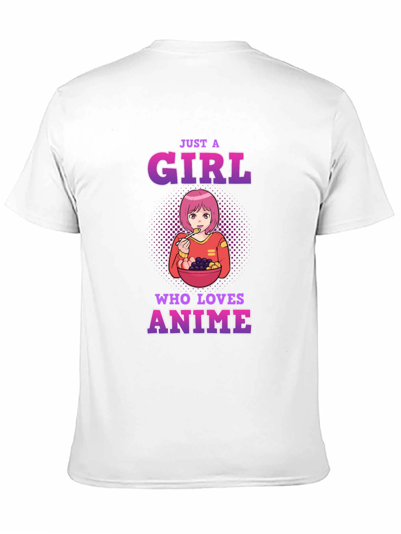 Black Anime Lover T-Shirt - Just a Girl Who Loves Anime view 11