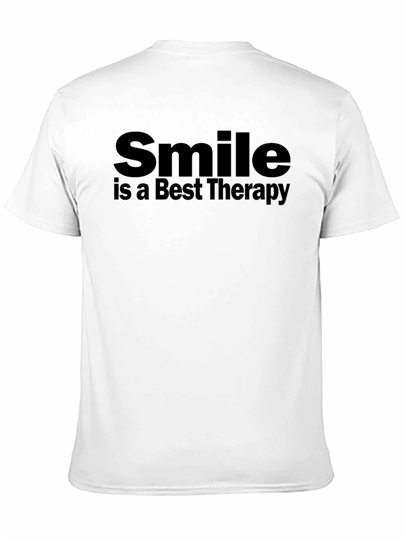 Black Smile Is Best Therapy Men's Black T-Shirt view 11