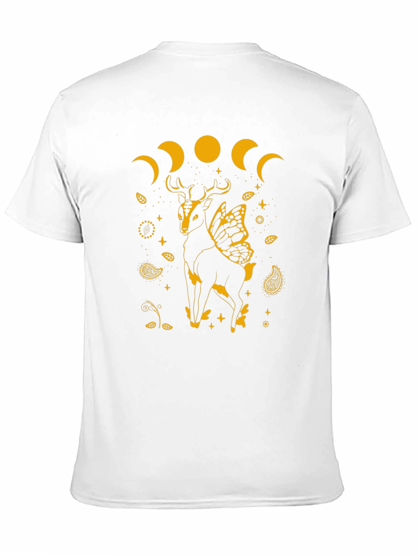 Black Deer Moon Phase Graphic Tee view 11
