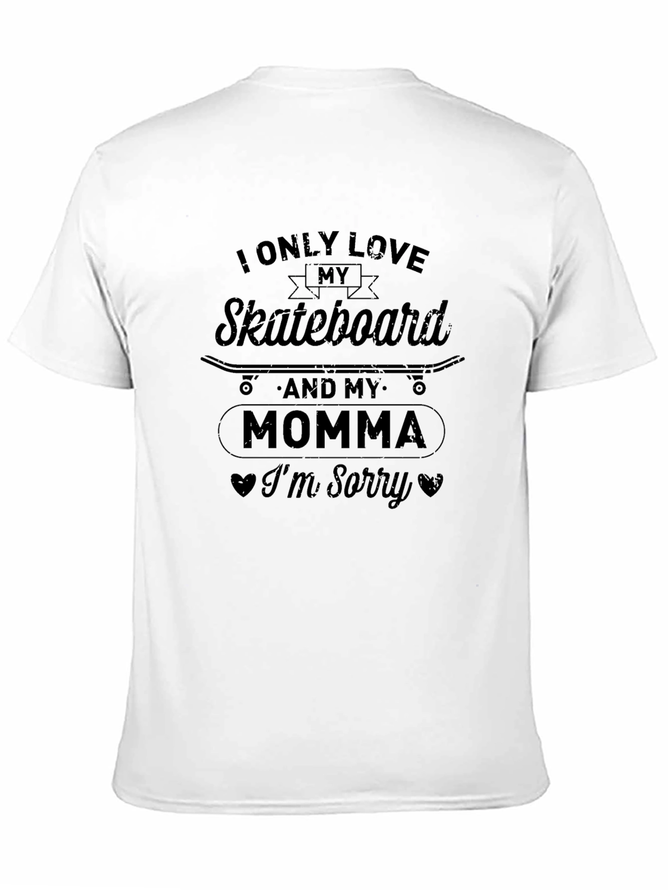 Black Skateboard & Momma Graphic Tee - Black view 11