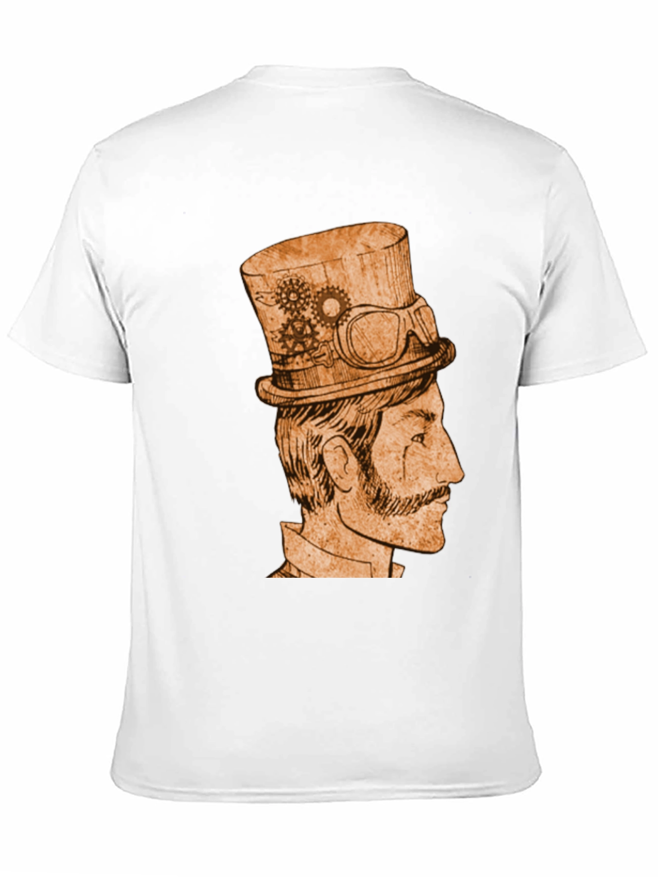 Black Steampunk Gentleman Graphic Tee - Black Cotton view 11