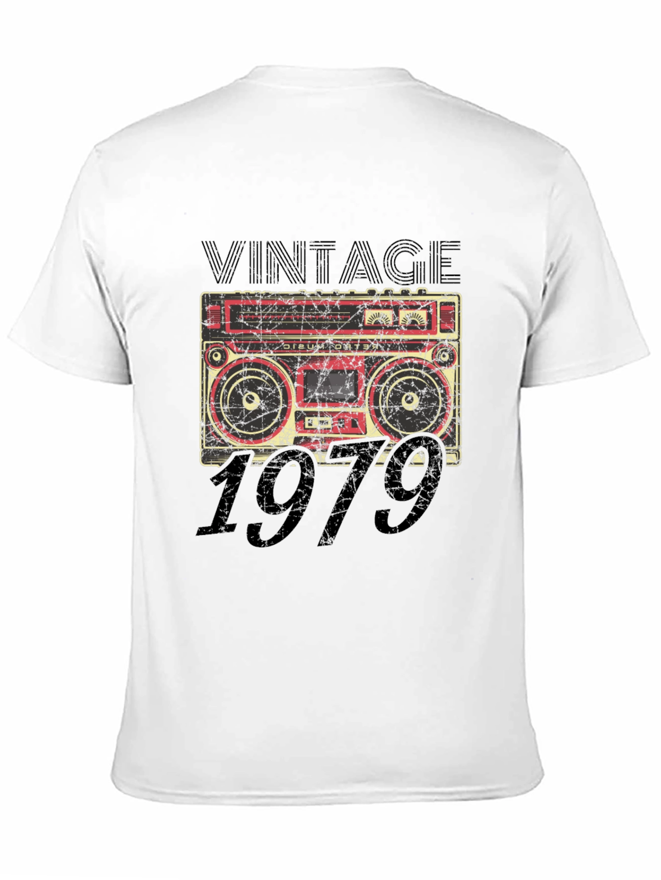 Black Vintage 1979 Boombox Graphic T-Shirt view 11