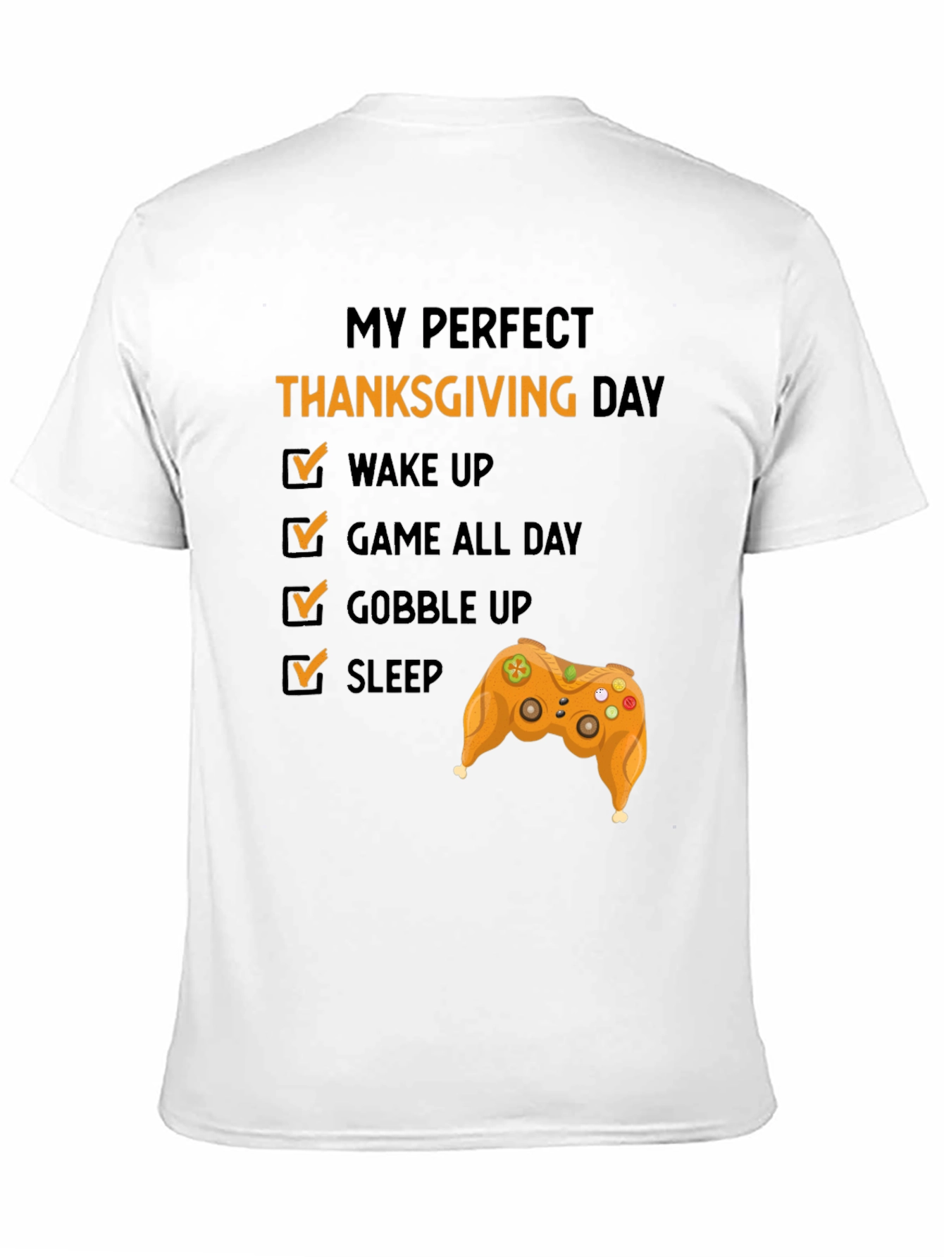 Black Perfect Thanksgiving Day Gamer T-Shirt view 11