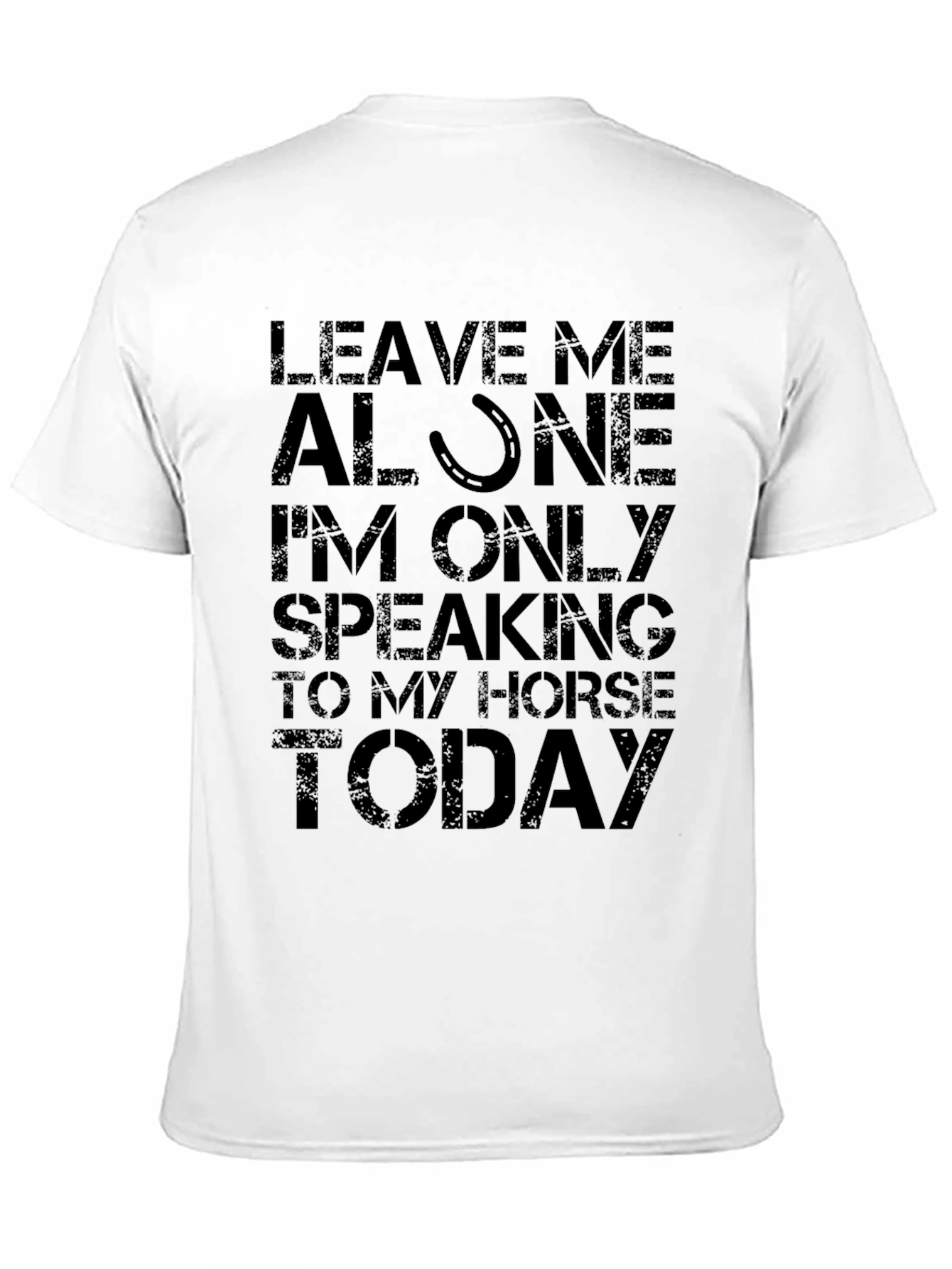 Black Horse Lover Graphic T-Shirt - Leave Me Alone view 11