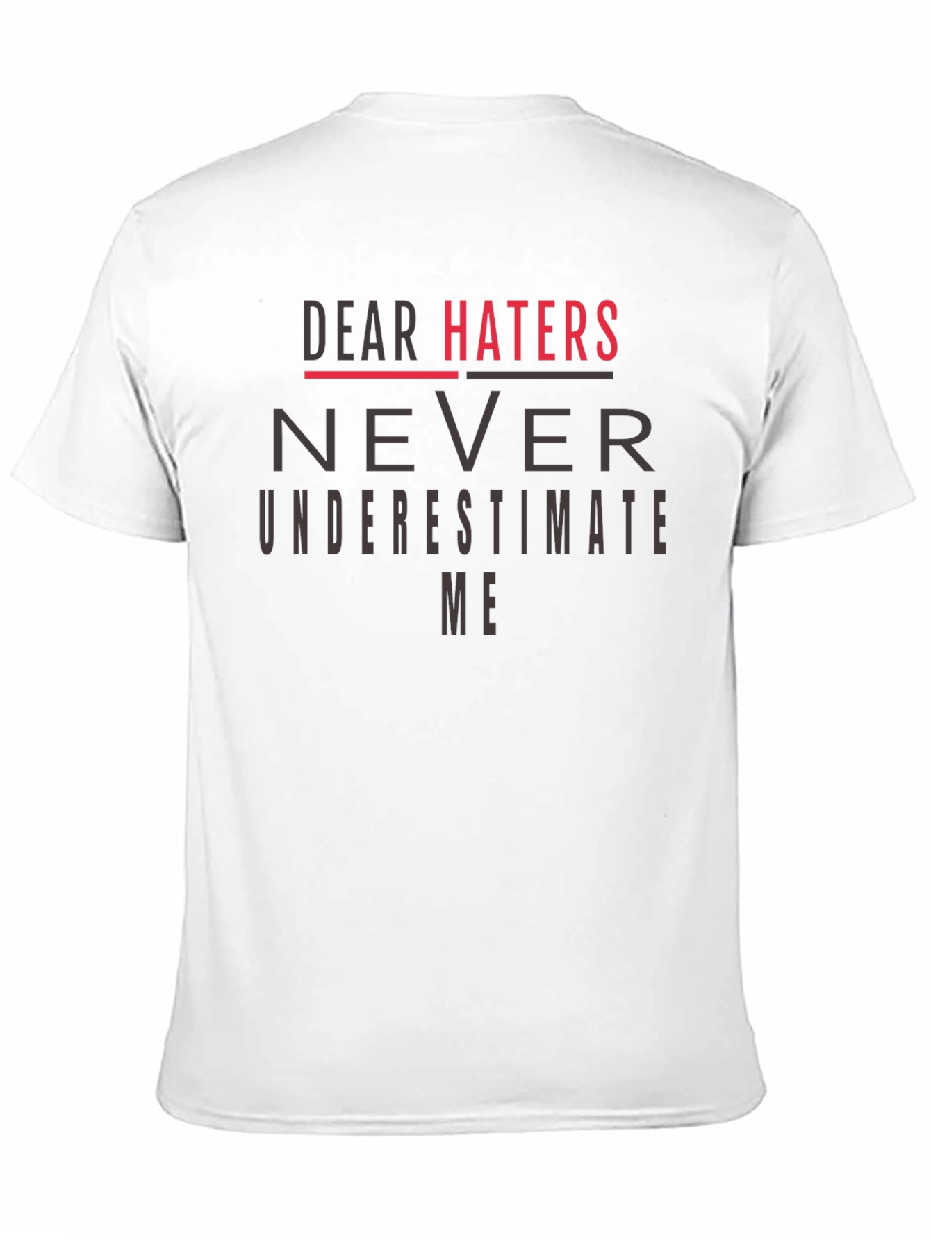 Black Dear Haters Graphic Print T-Shirt view 11