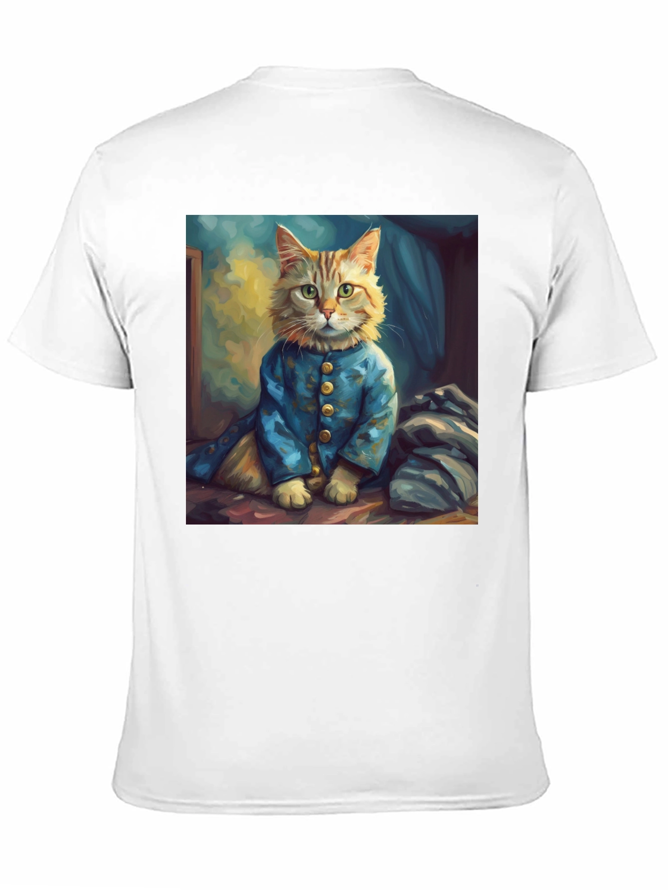 Black Cat Portrait Graphic Tee - Stylish Novelty Shirt view 11