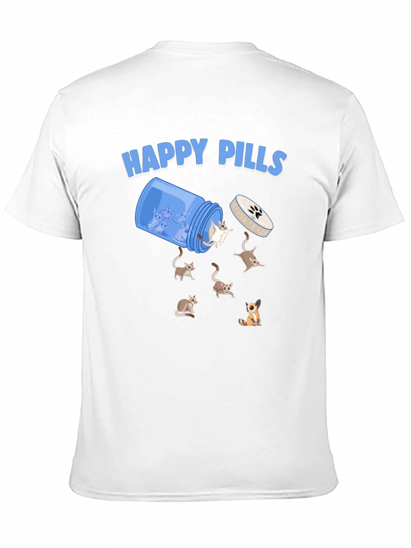 Black Happy Pills Sugar Glider Graphic Tee view 11