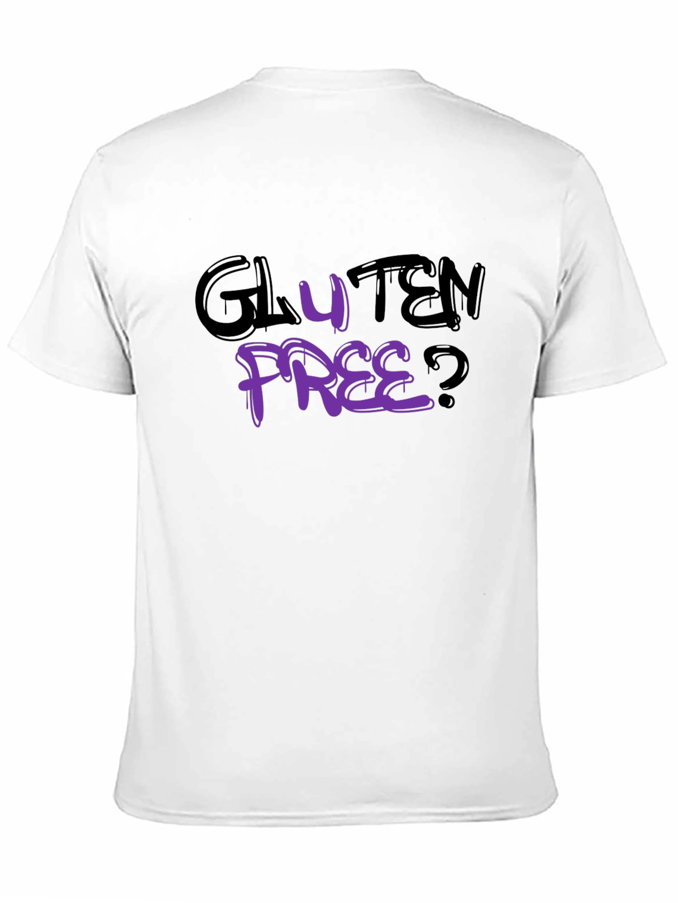 Black Gluten Free? Graphic Black T-Shirt view 11