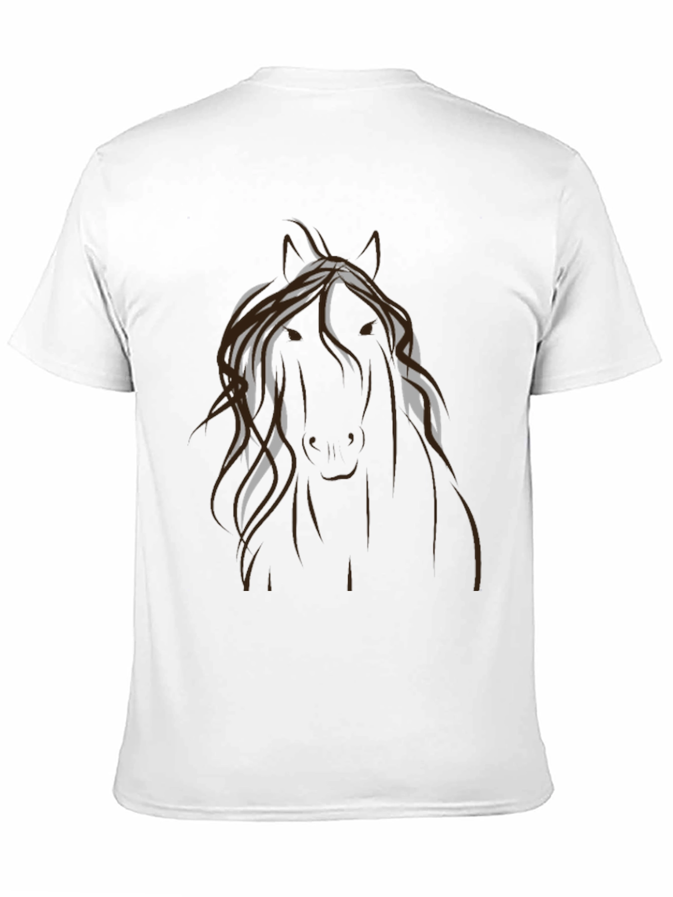 Black Horse Graphic T-Shirt - Black Cotton Blend view 11