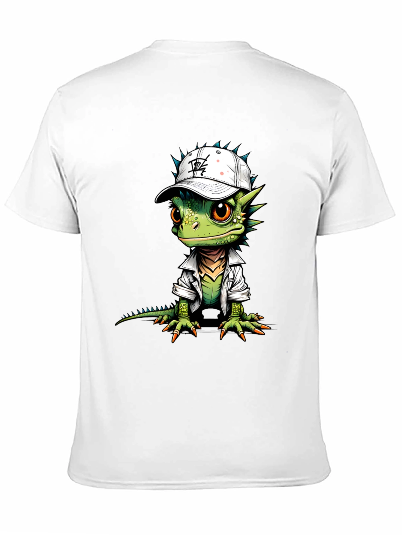 Black Cool Lizard Graphic Tee view 11