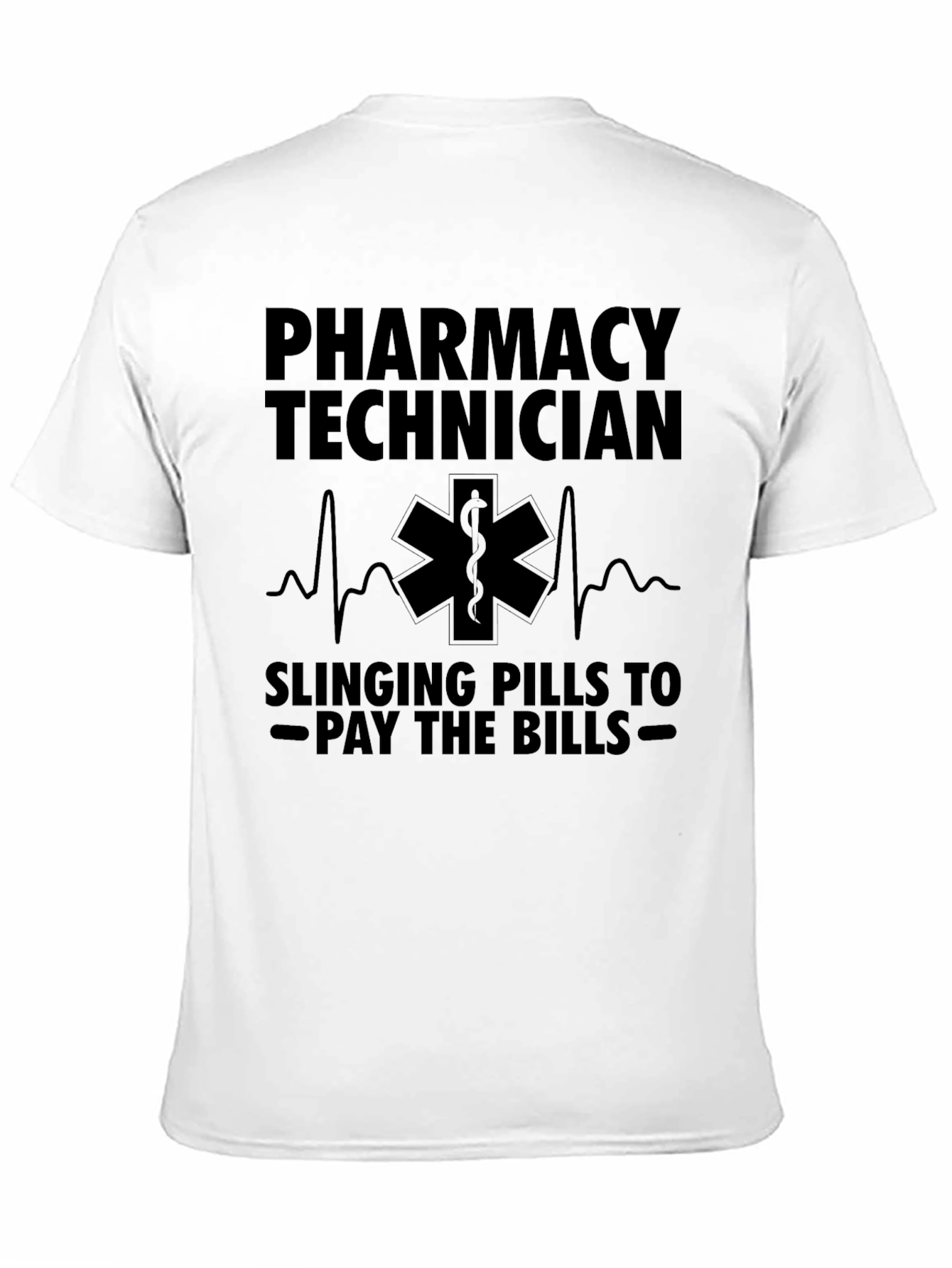 Black Pharmacy Tech T-Shirt, Slinging Pills to Pay Bills view 11