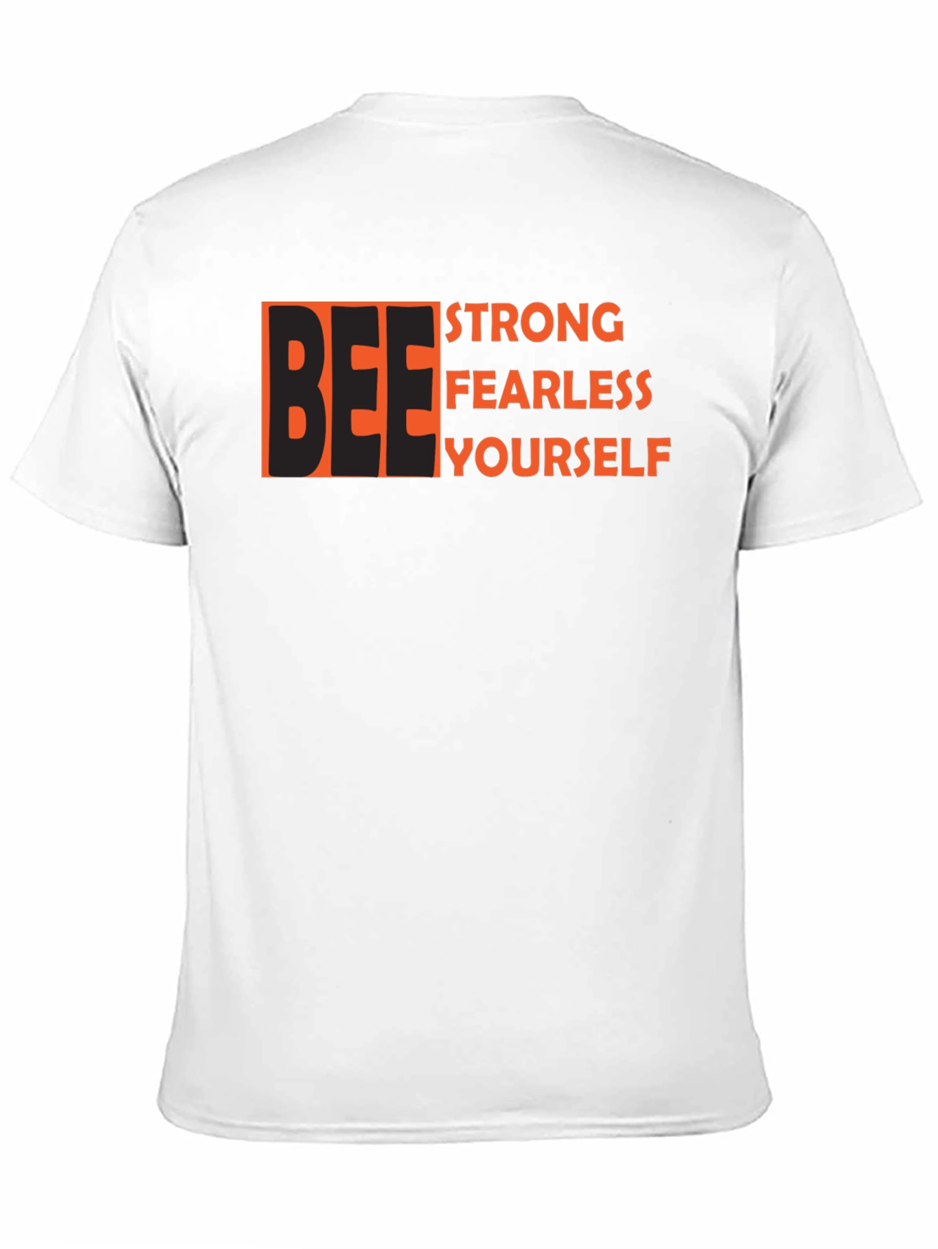 Black Be Strong Fearless Yourself Black Graphic Tee view 11