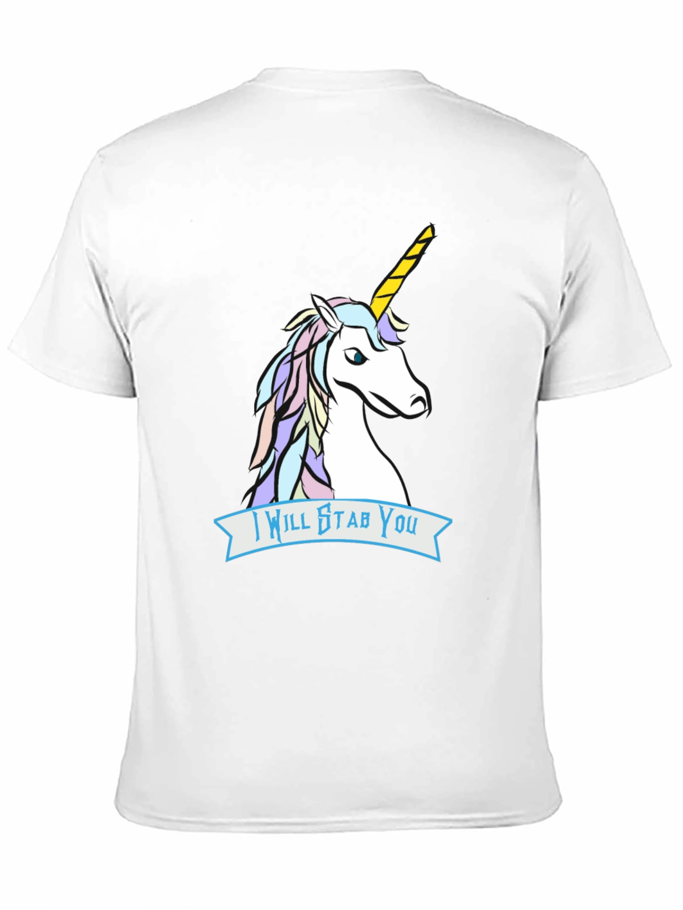 Black Unicorn Stab T-Shirt - Funny Graphic Tee view 11