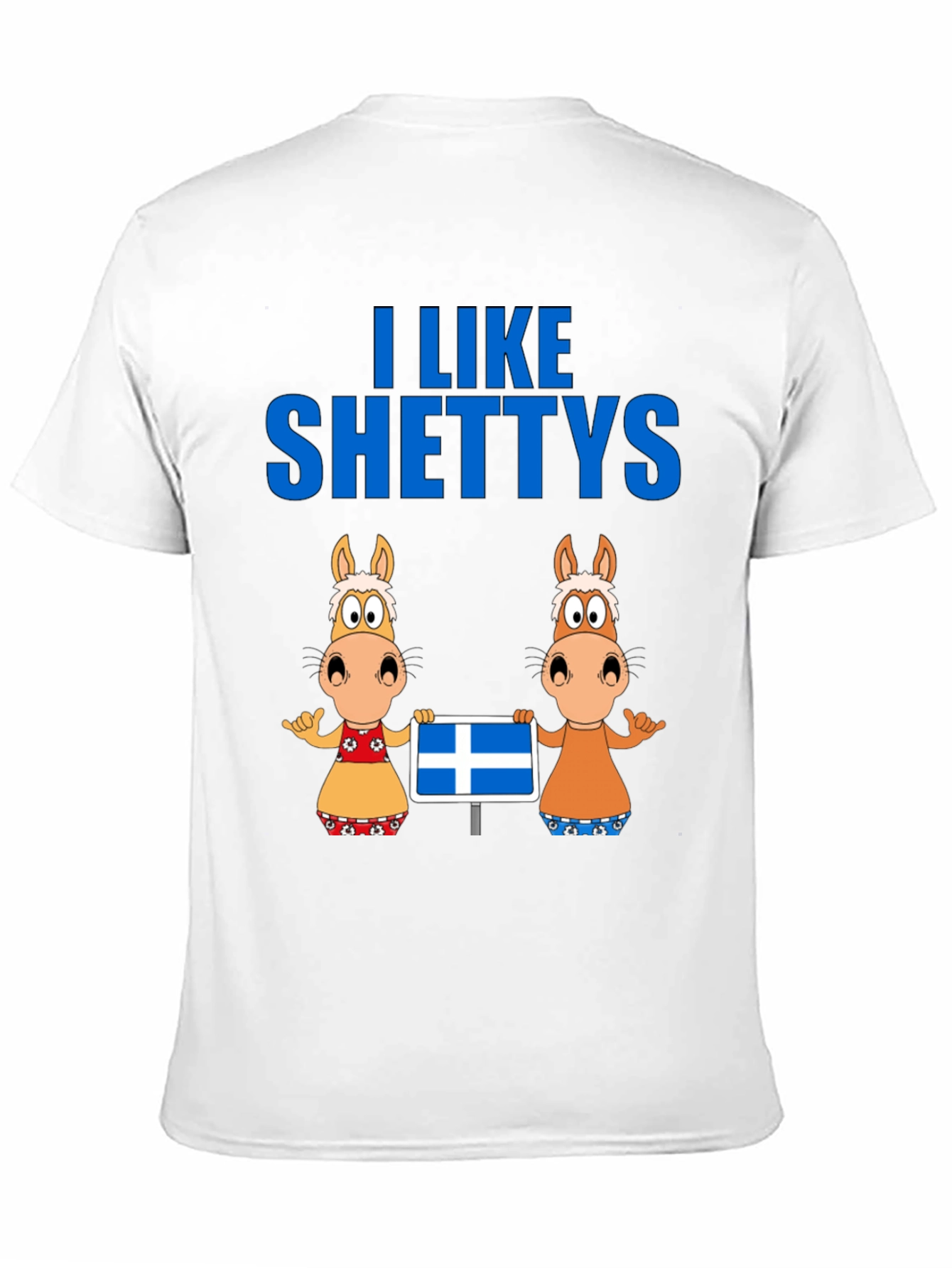 Black I Like Shettys T-Shirt: Cute Horse Cartoon Tee view 11