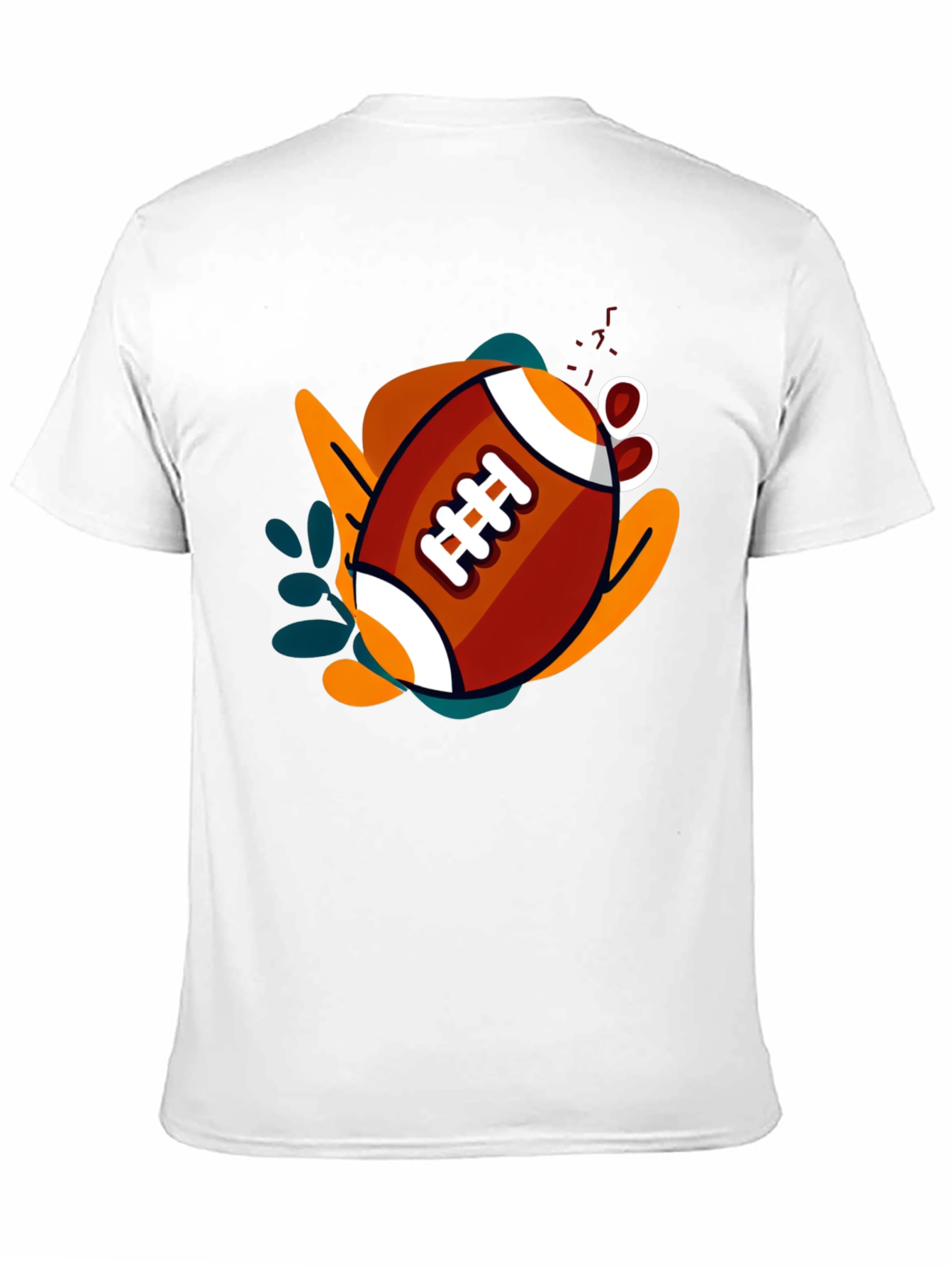 Black Graphic Football T-Shirt - Black Casual Tee view 11