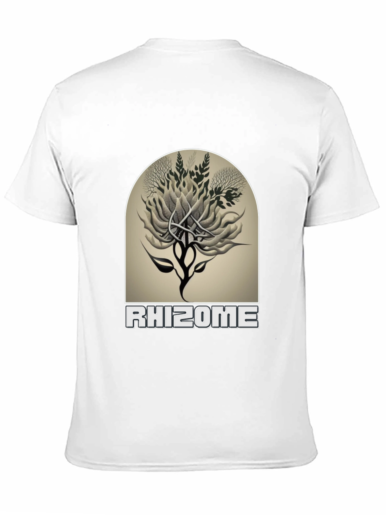 Black Rhizome Graphic Tee - Unique Nature Design view 11