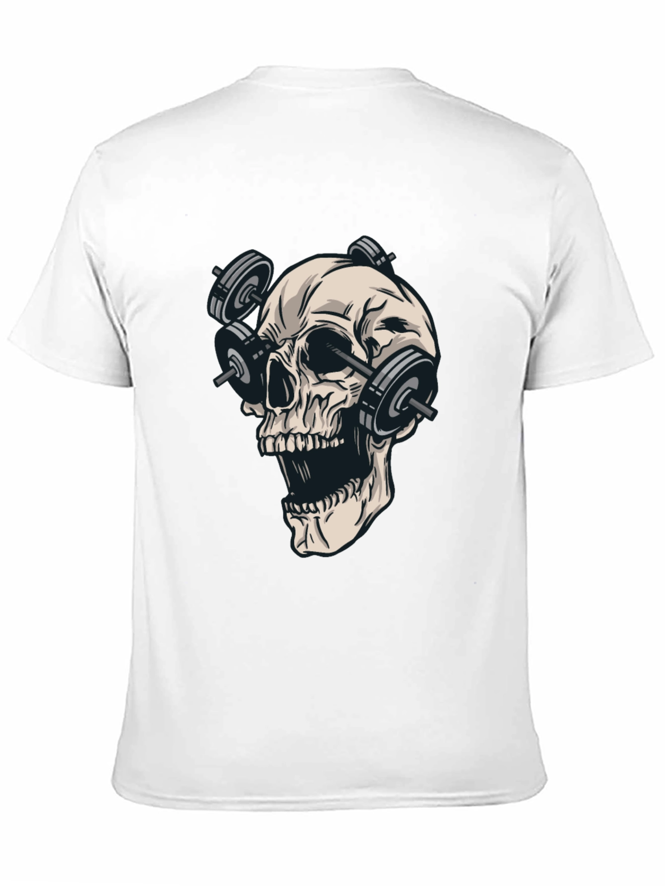 Black Skull Weights Black T-Shirt - Gym Lover view 11