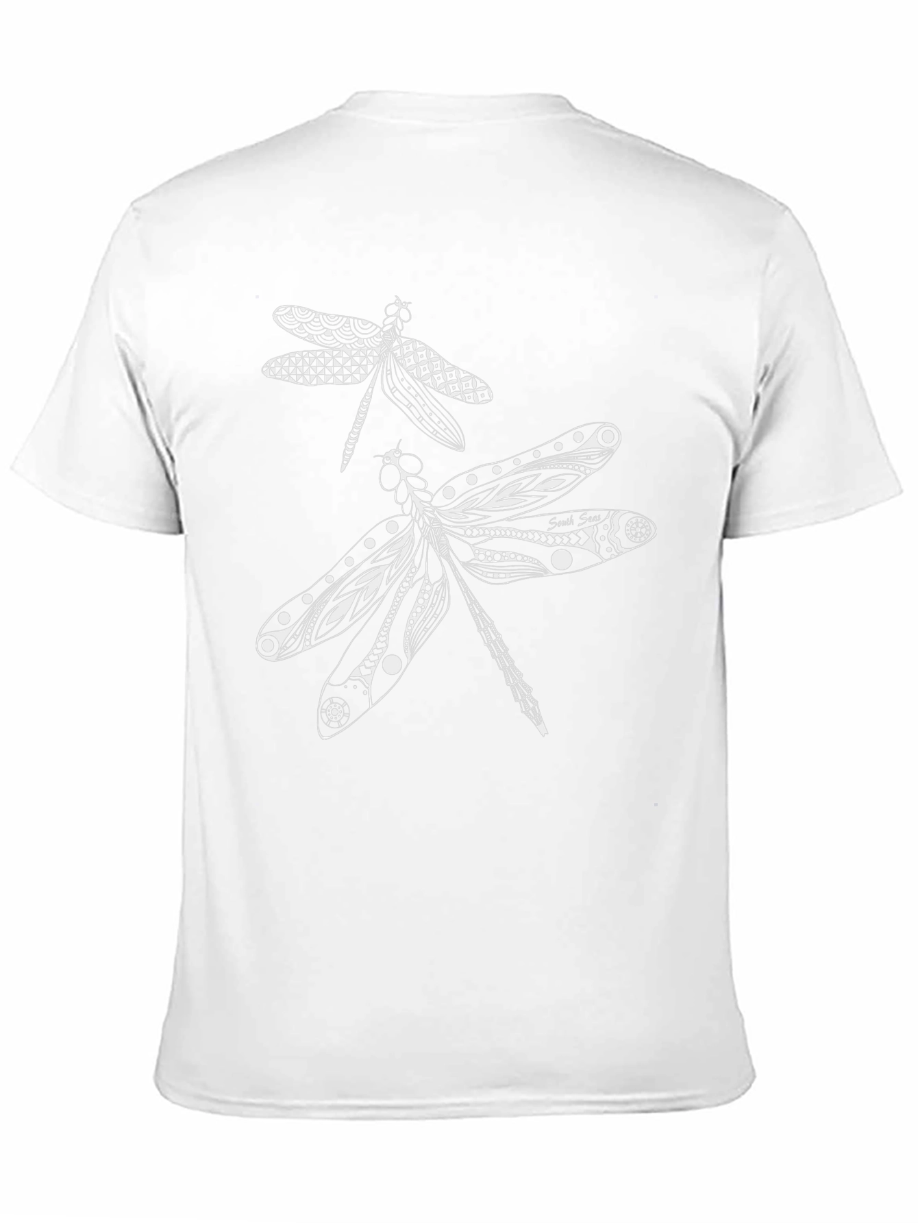 Black Dragonfly Graphic Print Black T-Shirt view 11