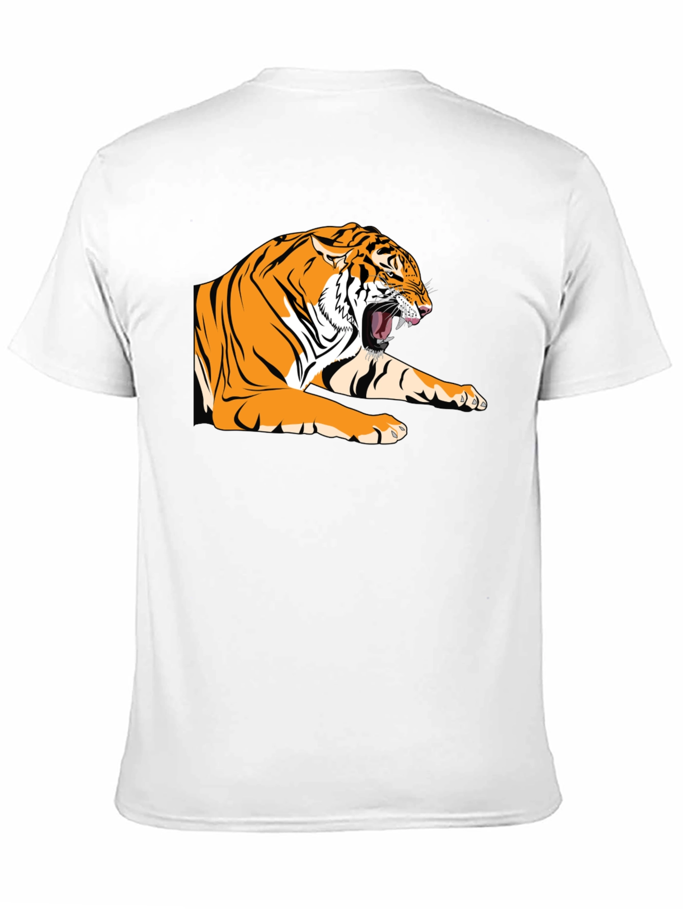 Black Roaring Tiger Graphic Tee - Bold Black T-Shirt view 11