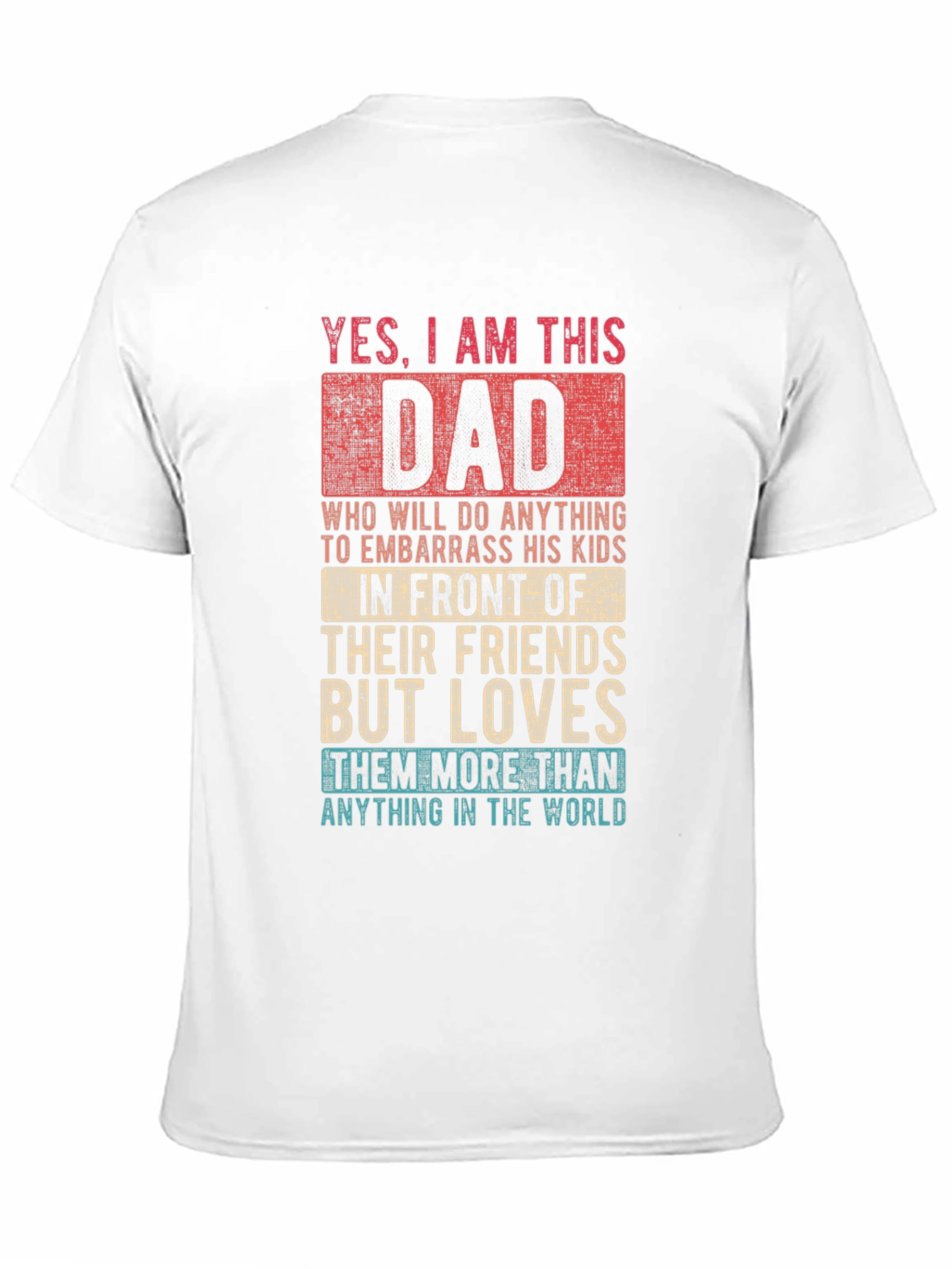 Black Funny Dad T-Shirt - Embarrassing Dad view 11