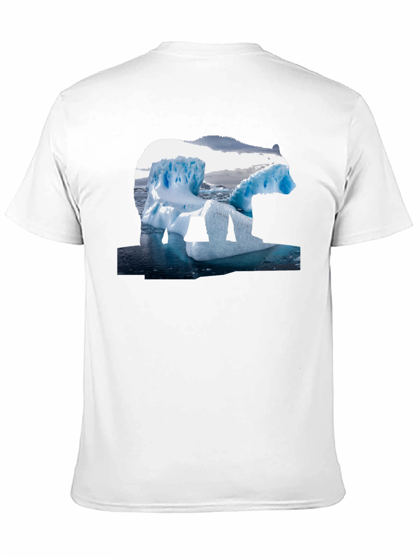 Black Polar Bear Iceberg Graphic Tee - Black Cotton T-Shirt view 11