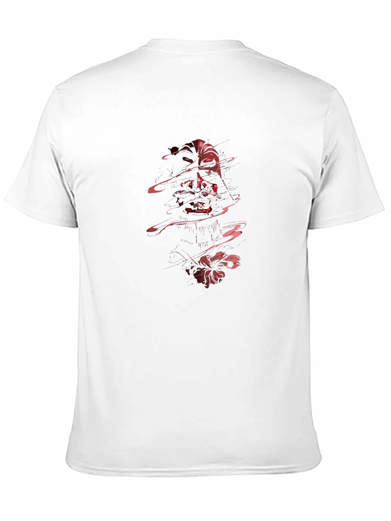 Black Graphic Print Tee - Dark Anime Design view 11