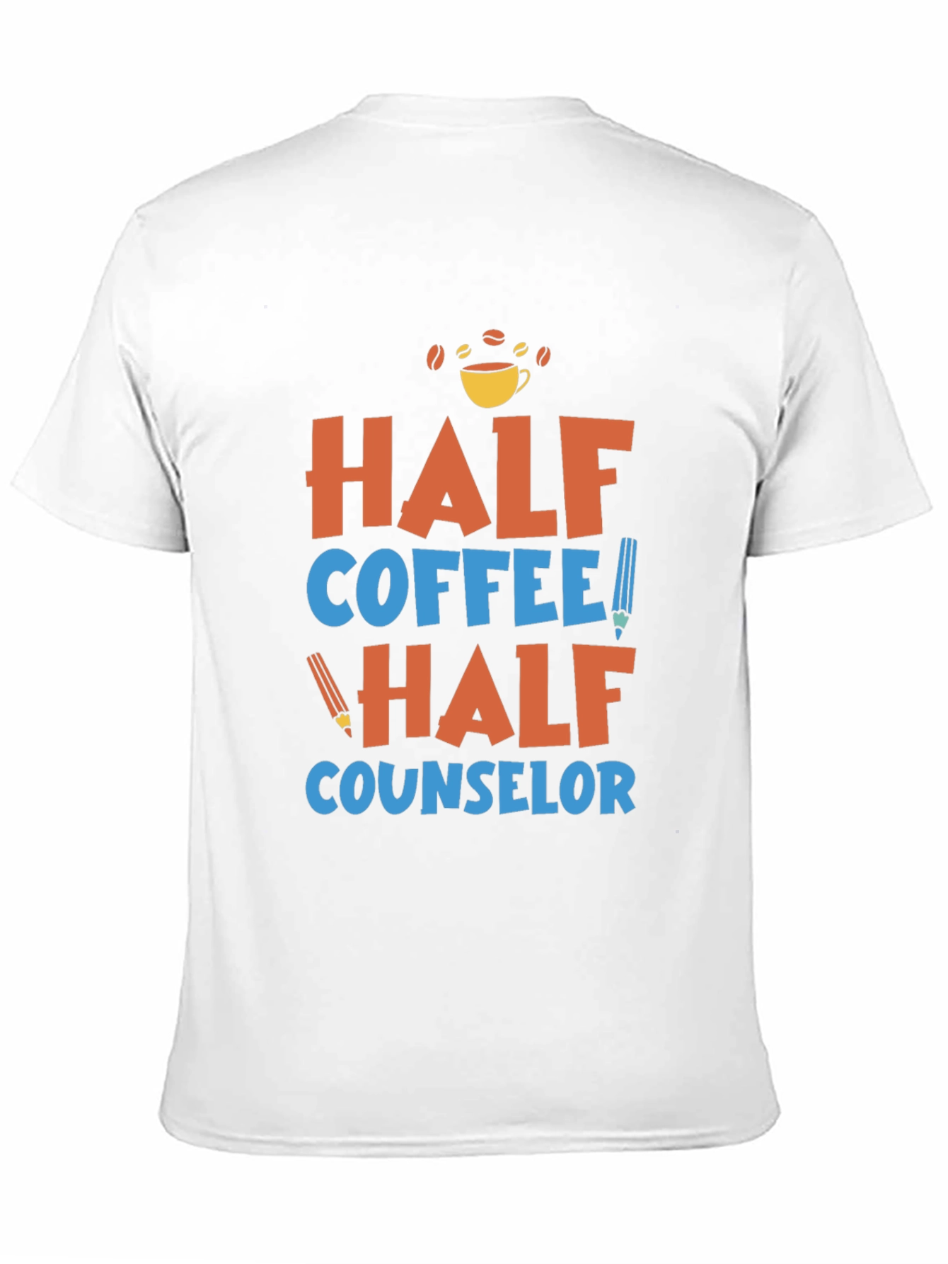 Black Half Coffee Half Counselor Graphic Tee view 11