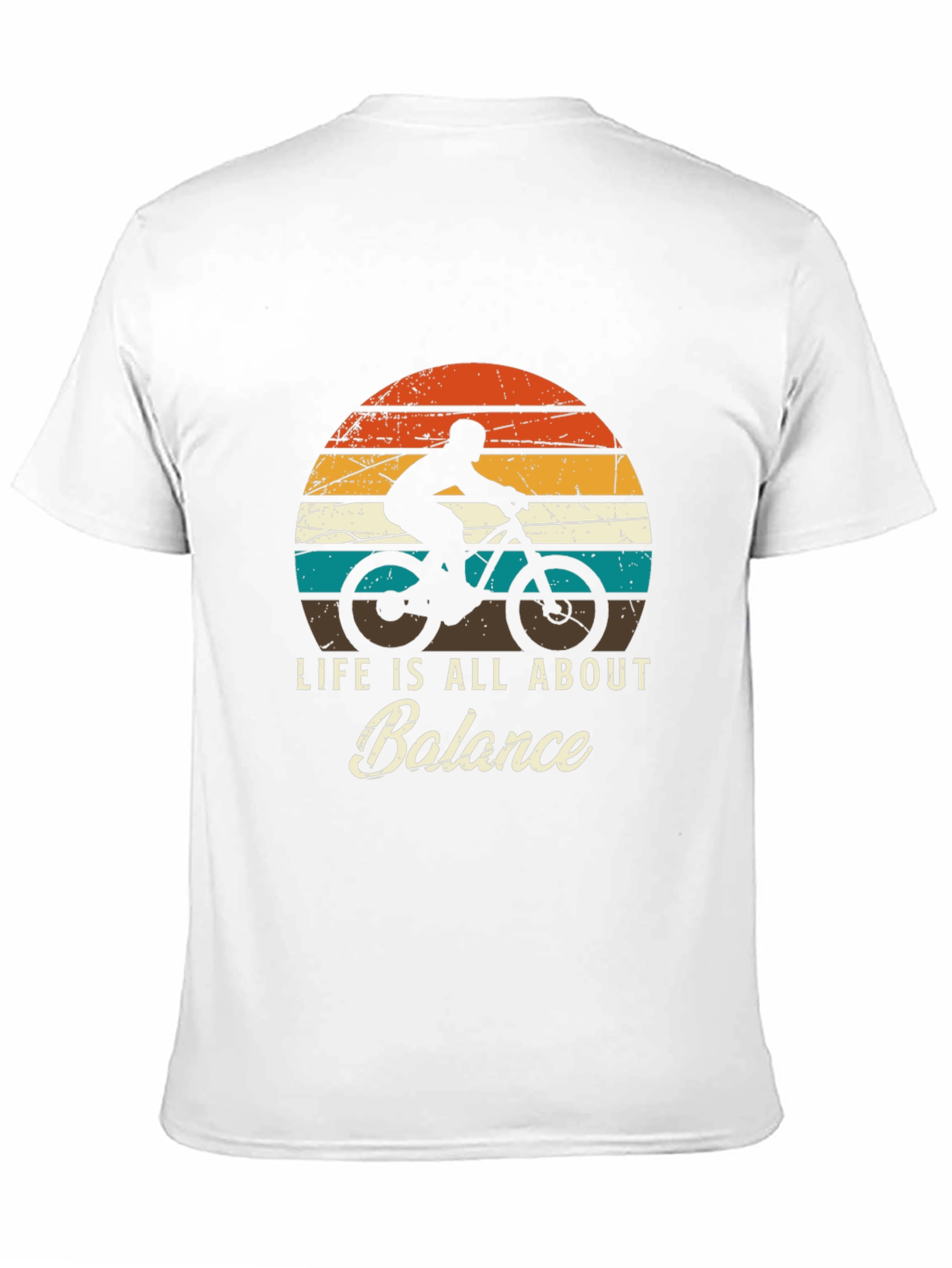 Black Life is All About Balance T-Shirt - Mountain Bike Design view 11