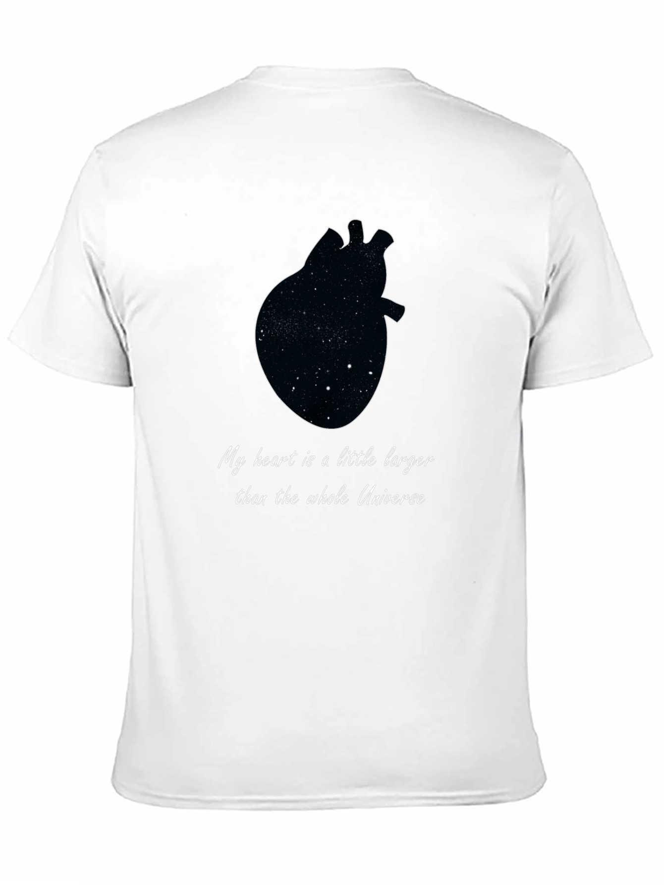 Black Cosmic Heart T-Shirt - Unisex Galaxy Tee view 11