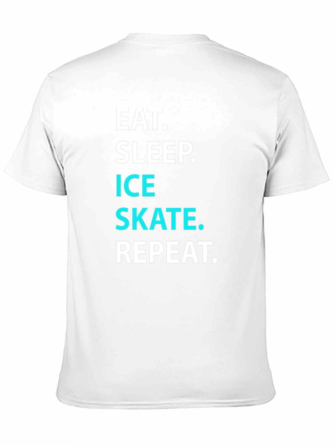 Black Eat Sleep Ice Skate Repeat T-Shirt view 11