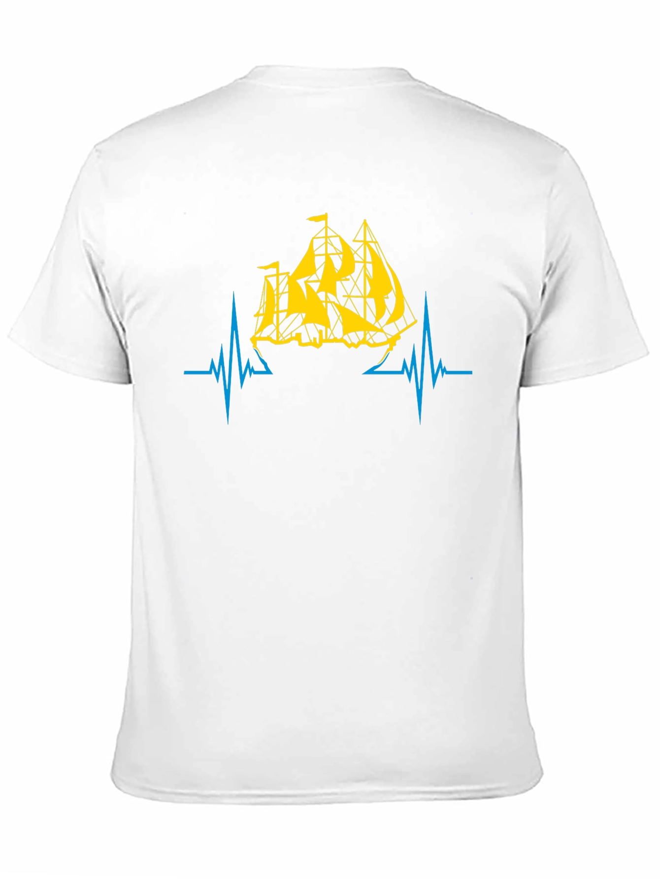 Black Nautical Heartbeat T-Shirt - Black view 11