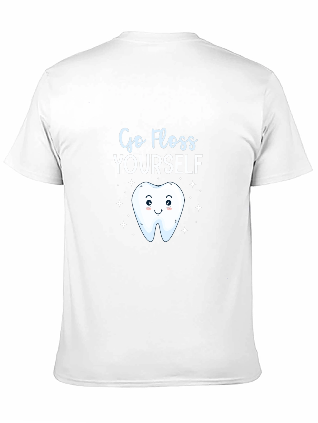 Black Go Floss Yourself Funny Tooth T-Shirt view 11