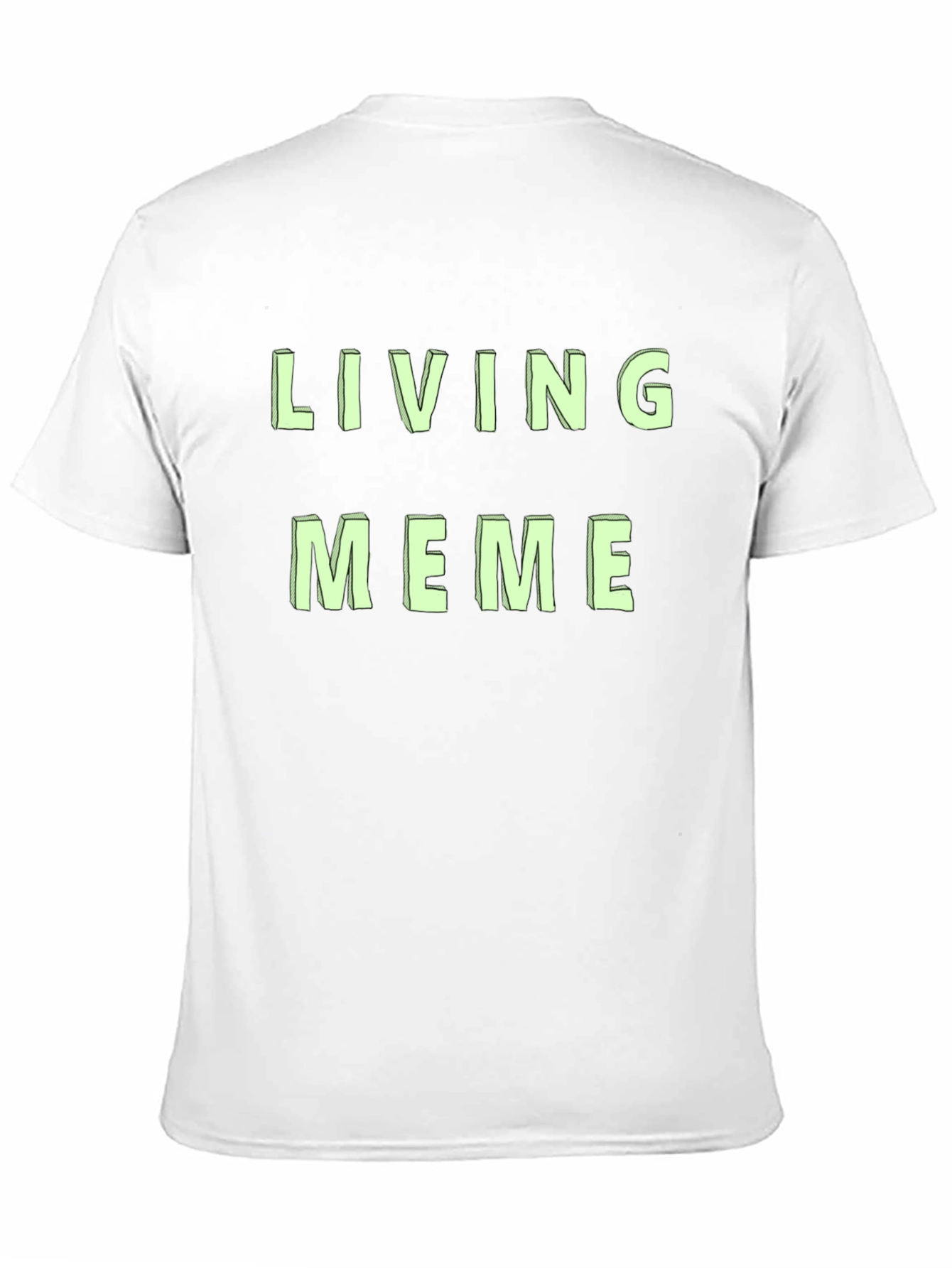 Black Living Meme Graphic Tee - Funny Slogan Shirt view 11
