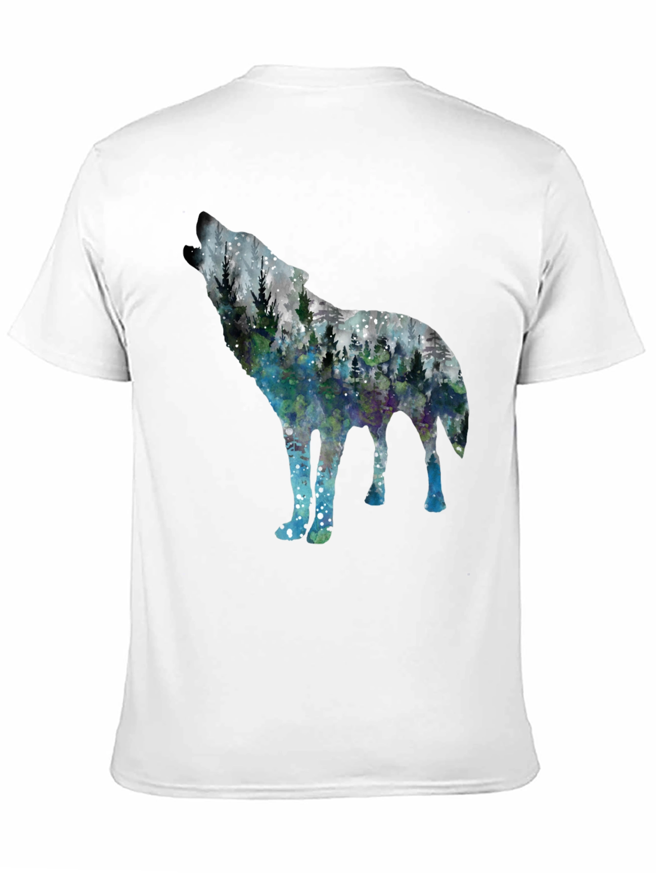 Black Wolf Forest Graphic Tee - Stylish Nature Shirt view 11